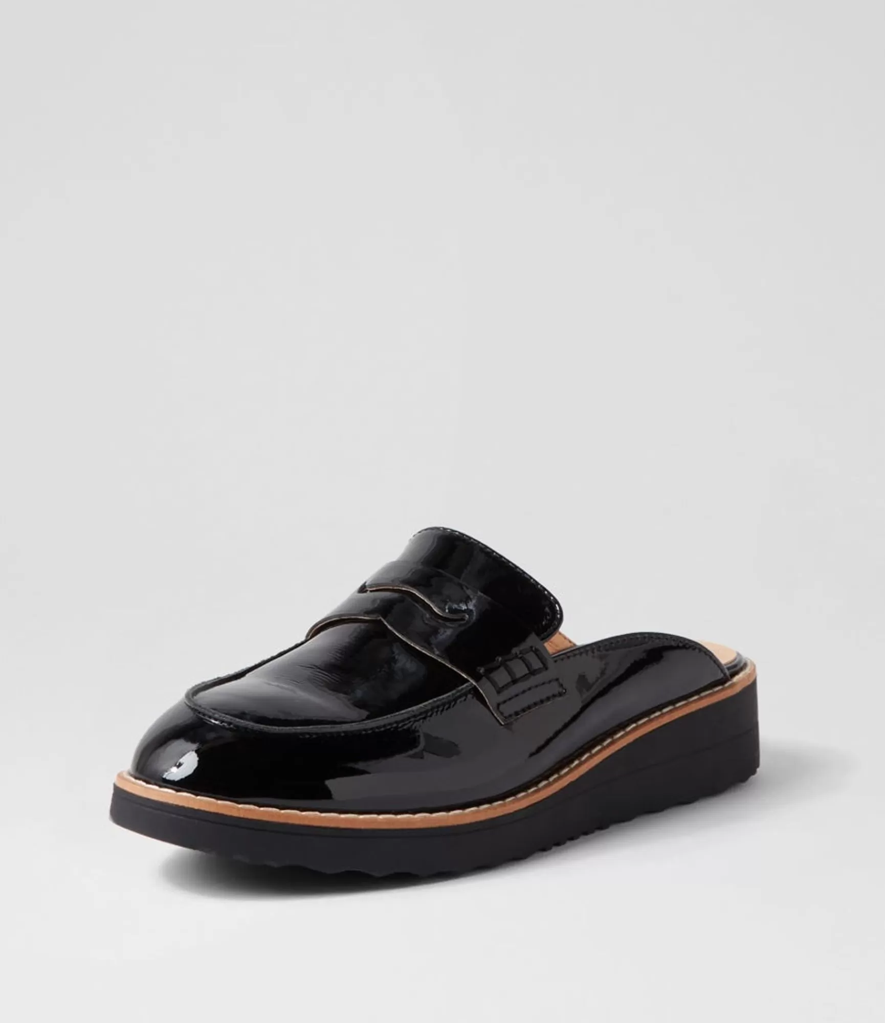 Cheap Midas Shoes Osem Black Patent Leather Mules