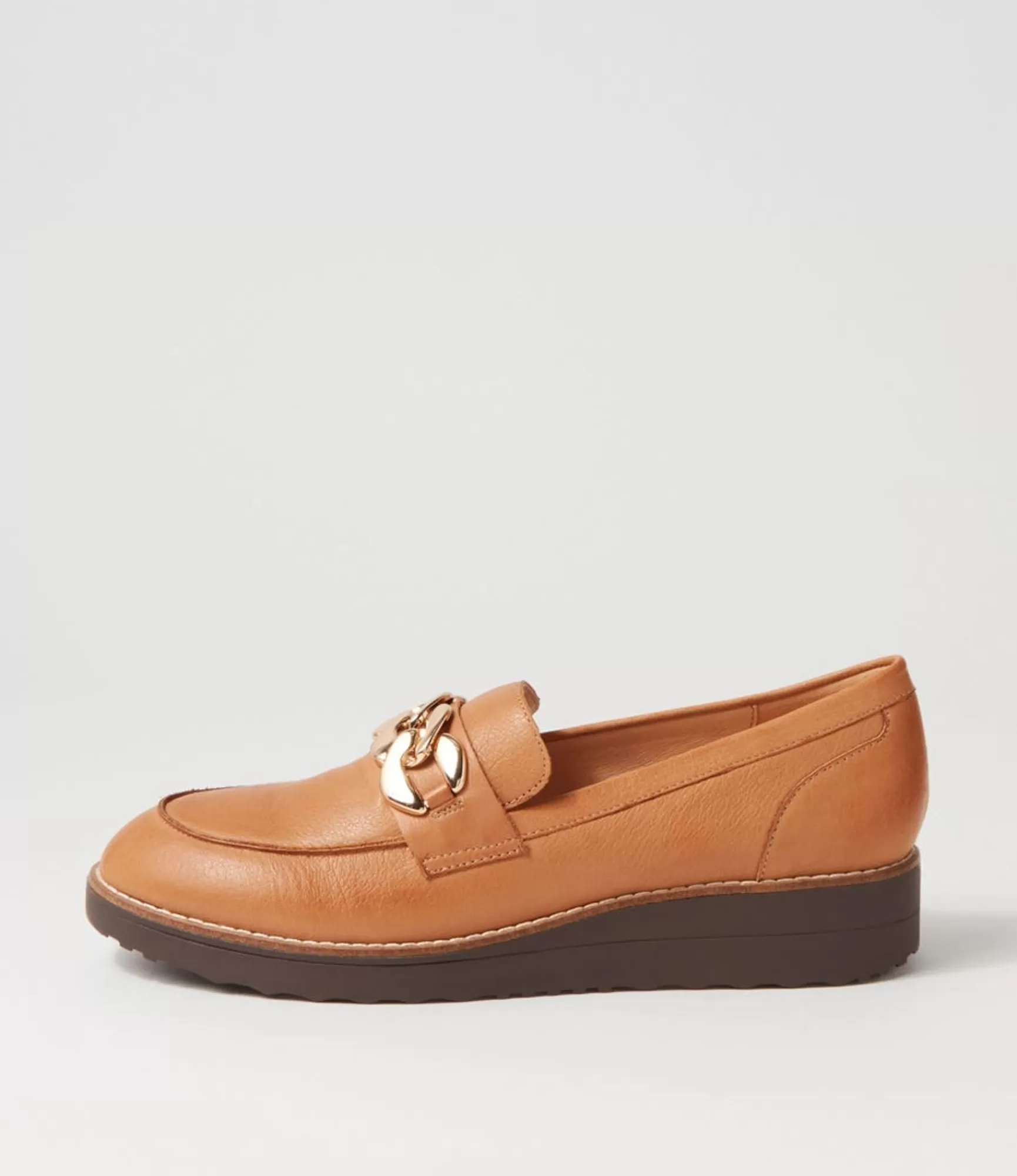 Shop Midas Shoes Osie Dark Tan Choc Leather Loafers