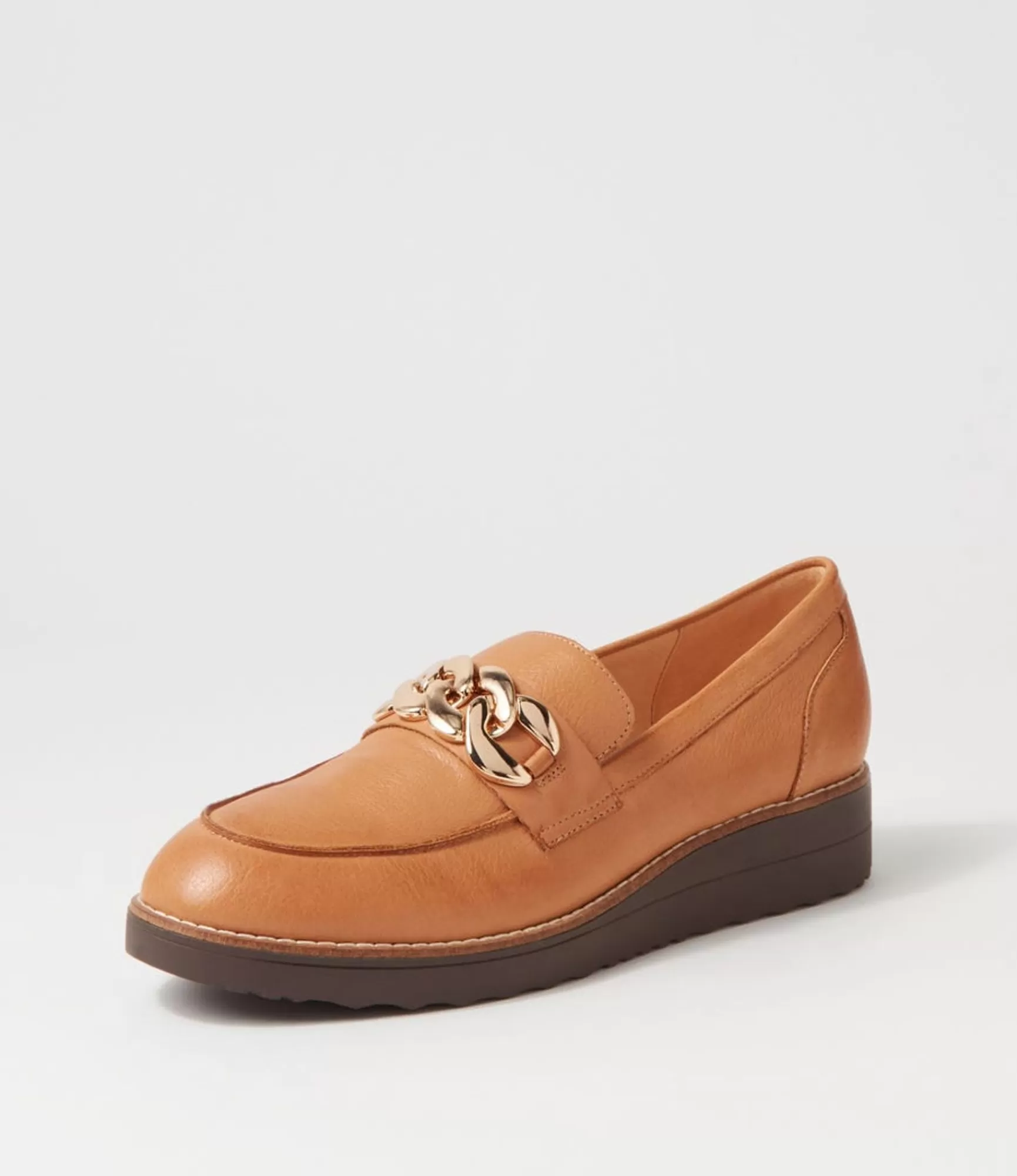 Shop Midas Shoes Osie Dark Tan Choc Leather Loafers