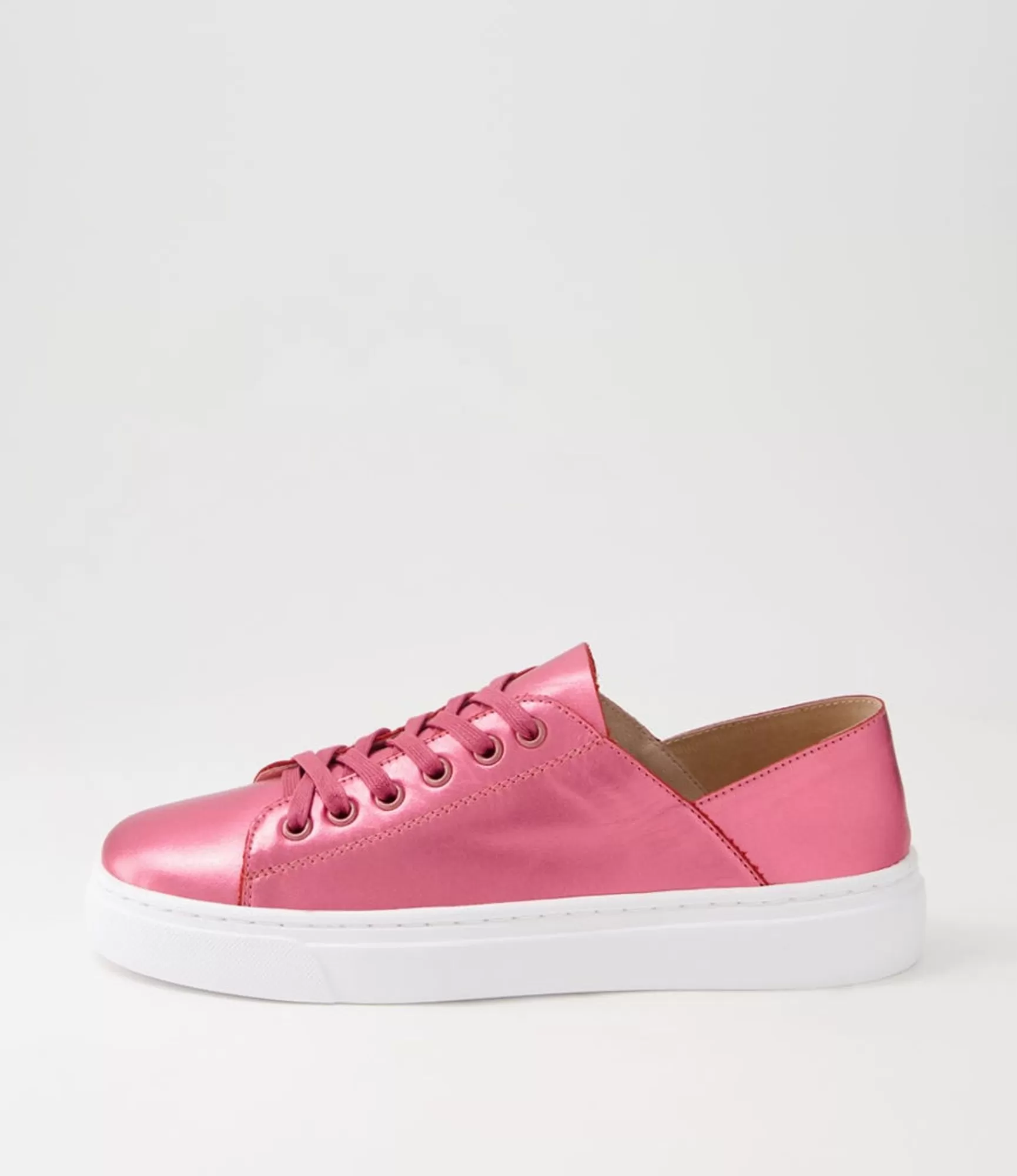 Online Midas Shoes Oskhar Guava Metallic Leather Sneakers