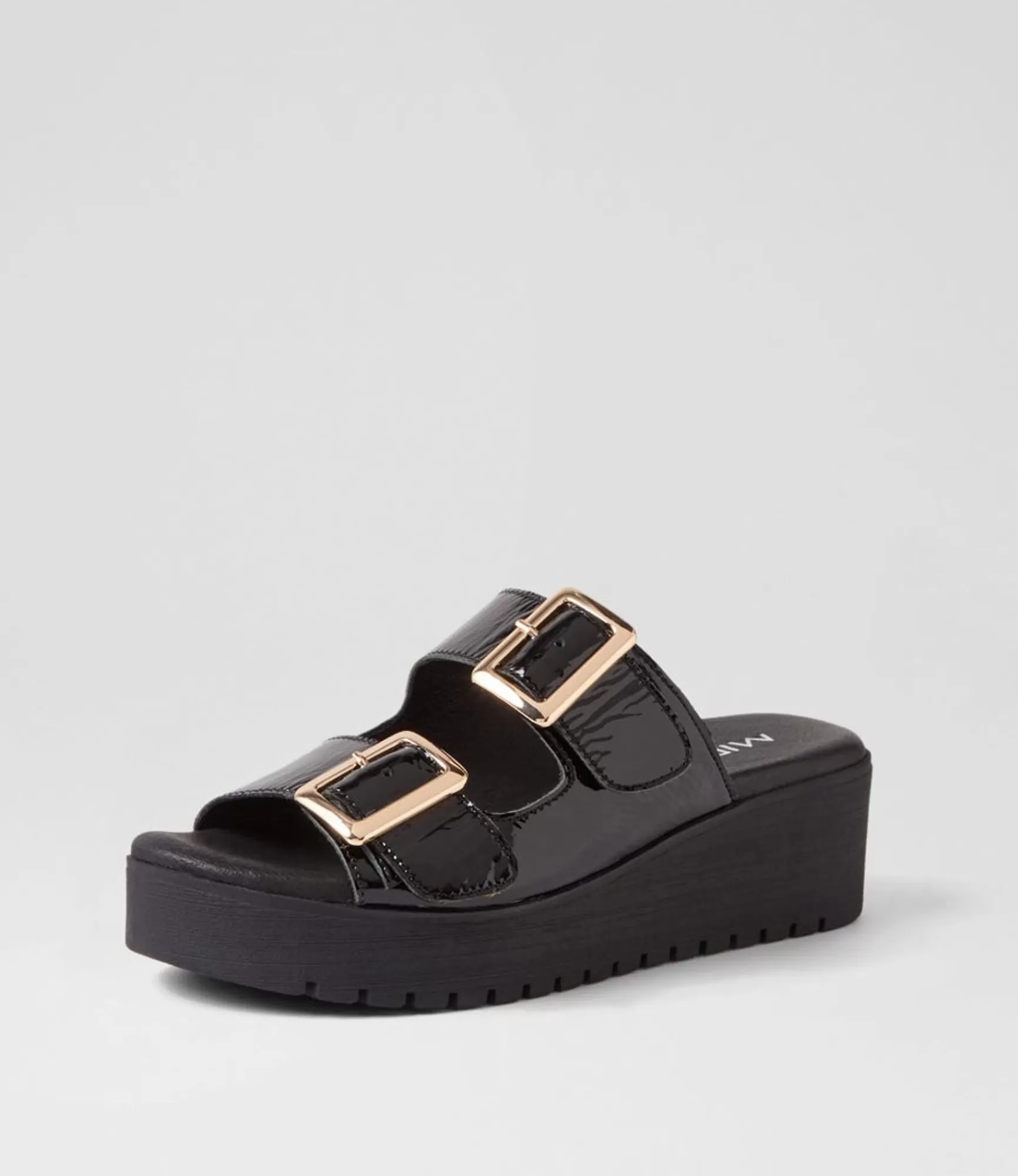 Sale Midas Shoes Oxen Black Patent Leather Slides