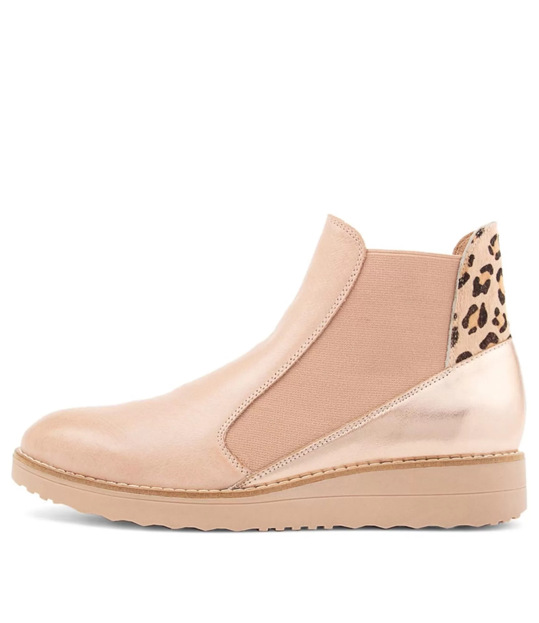 Outlet Midas Shoes Ozeke Cafe Leopard Multi Ankle Boots
