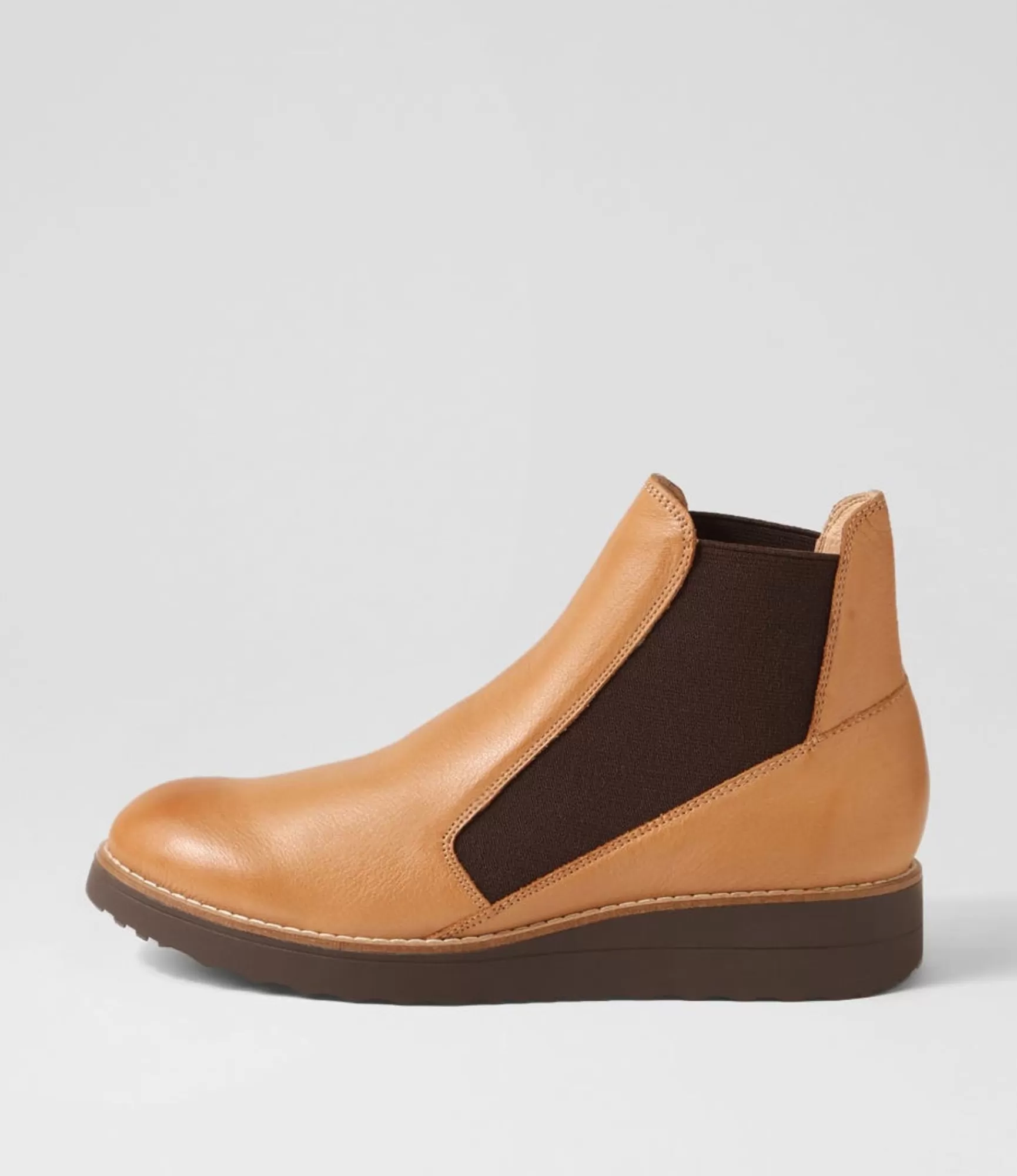 Discount Midas Shoes Ozeke Dark Tan Choc Leather Chelsea Boots