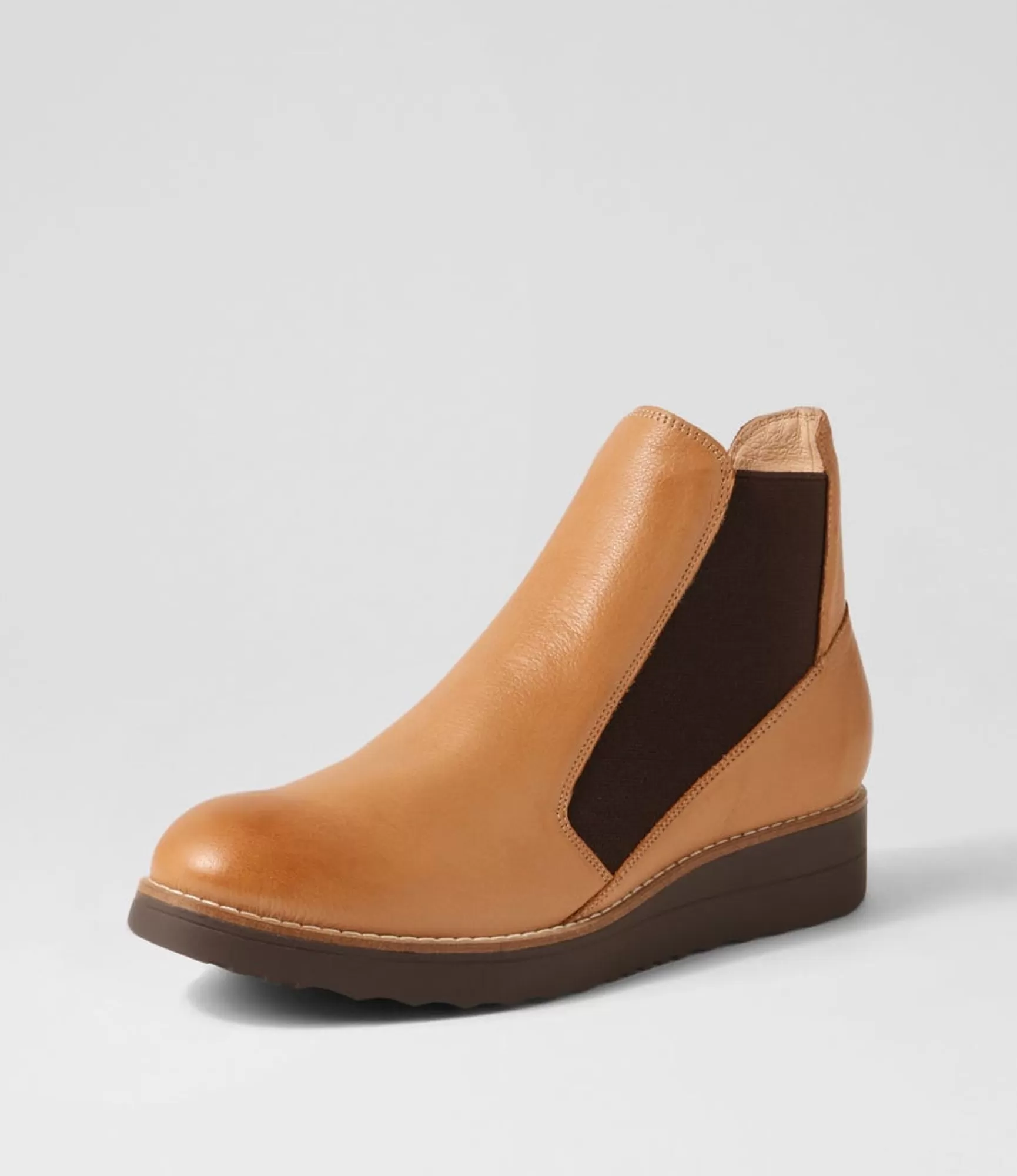 Discount Midas Shoes Ozeke Dark Tan Choc Leather Chelsea Boots