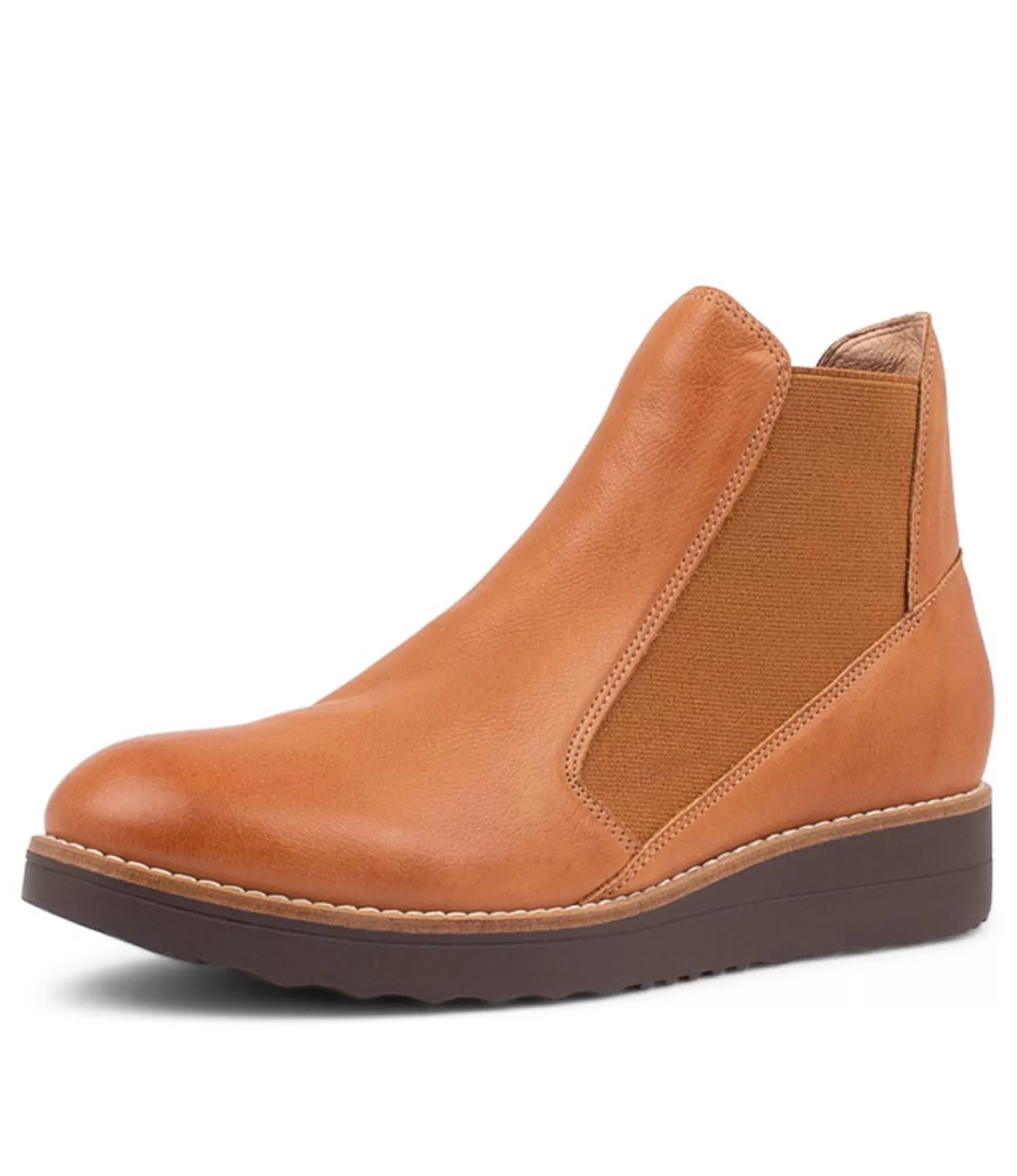 Outlet Midas Shoes Ozeke Dark Tan Leather Chelsea Boots Cs