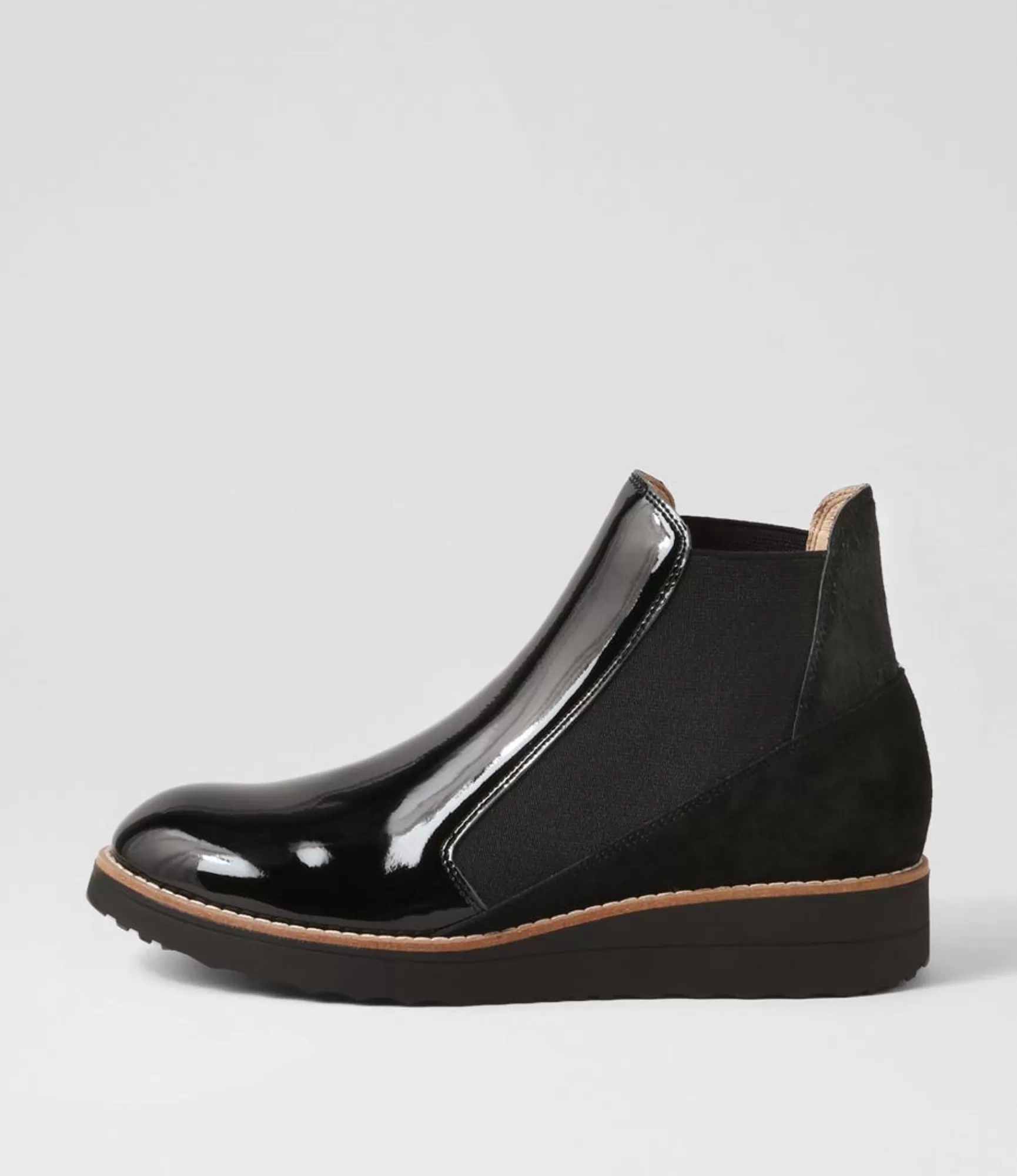 Online Midas Shoes Ozeke Jet Black Mix Chelsea Boots