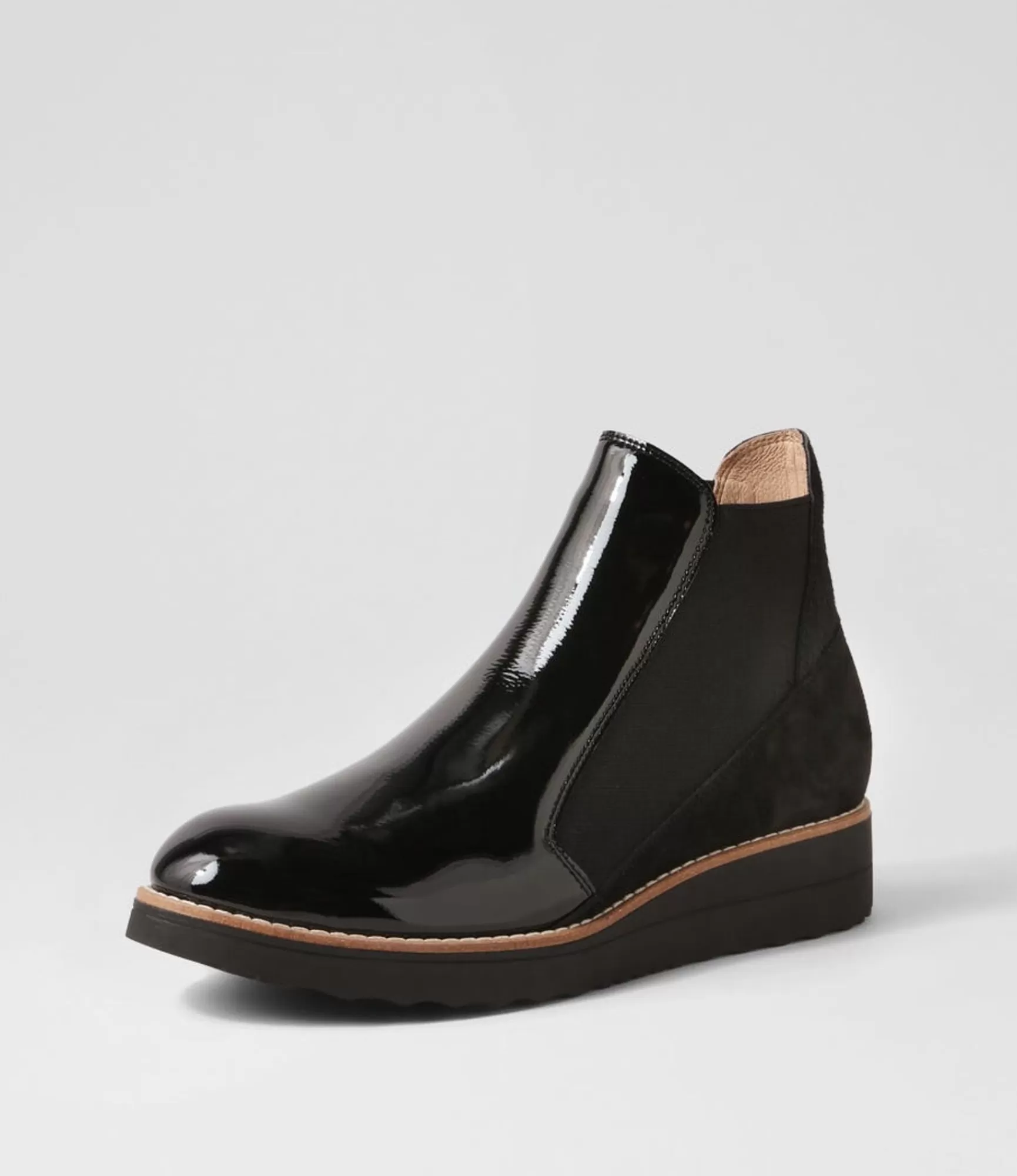 Online Midas Shoes Ozeke Jet Black Mix Chelsea Boots