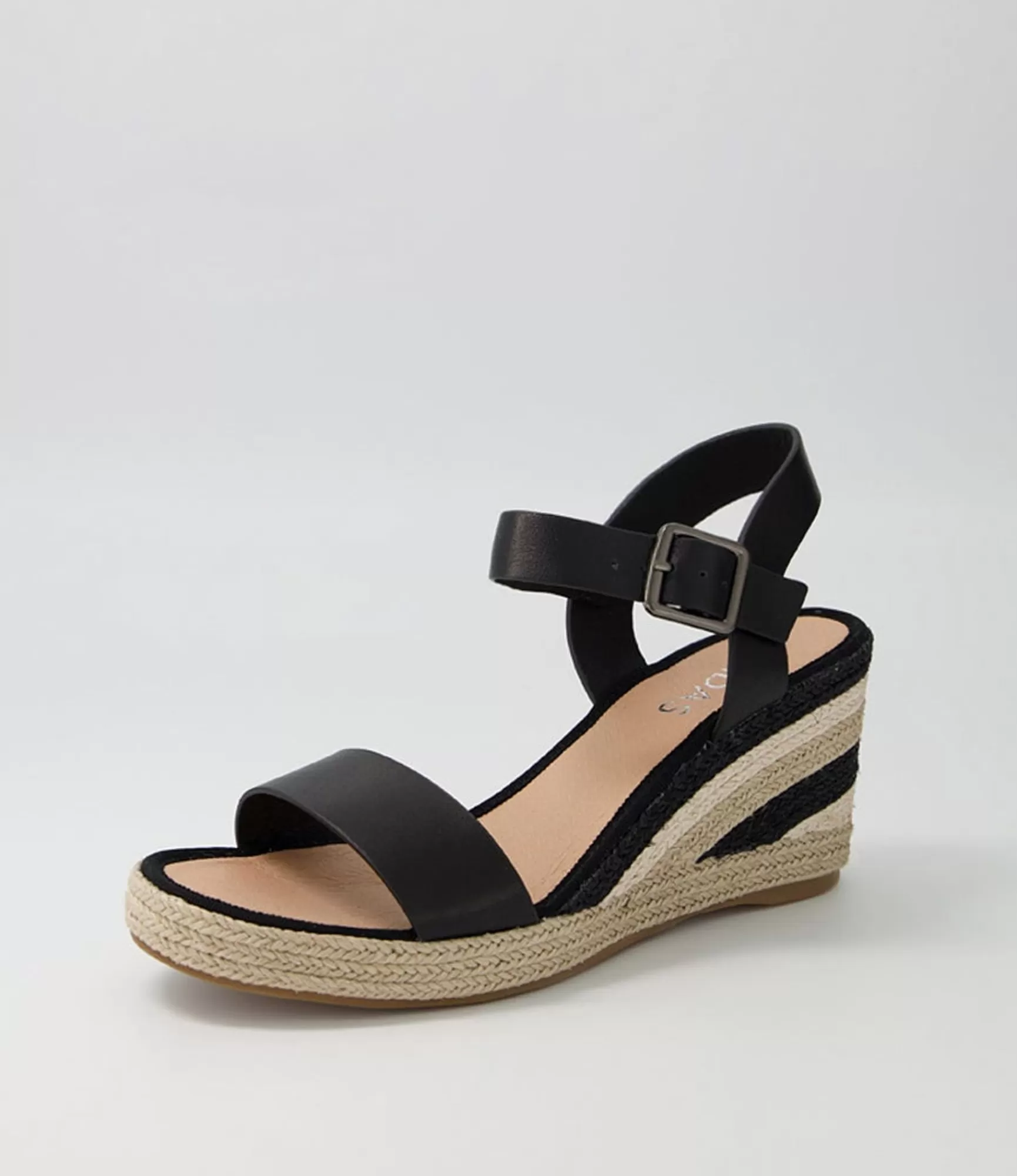 Outlet Midas Shoes Pako Black Multi Leather Espadrilles
