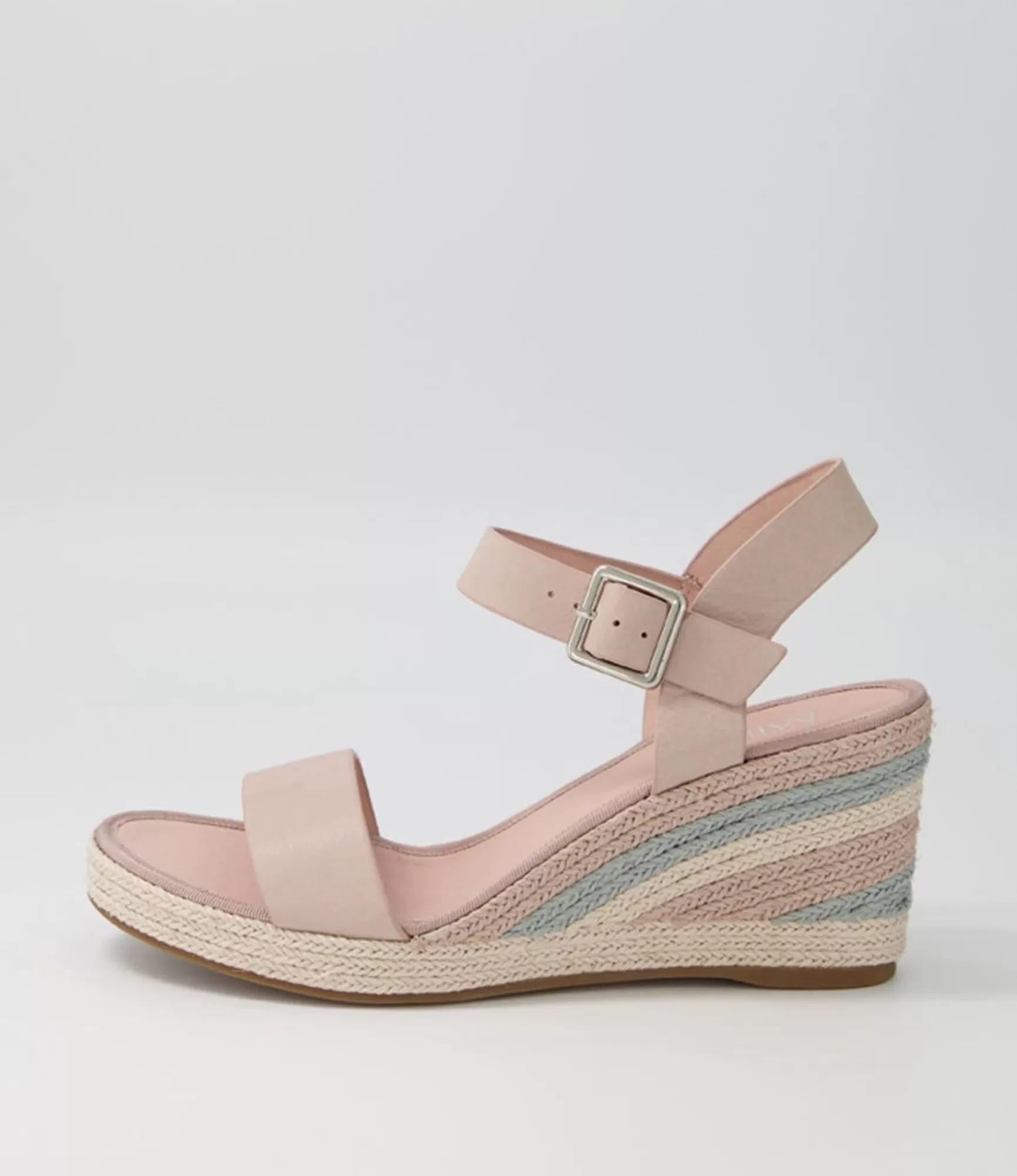 Clearance Midas Shoes Pako Pale Pink Multi Leather Espadrilles
