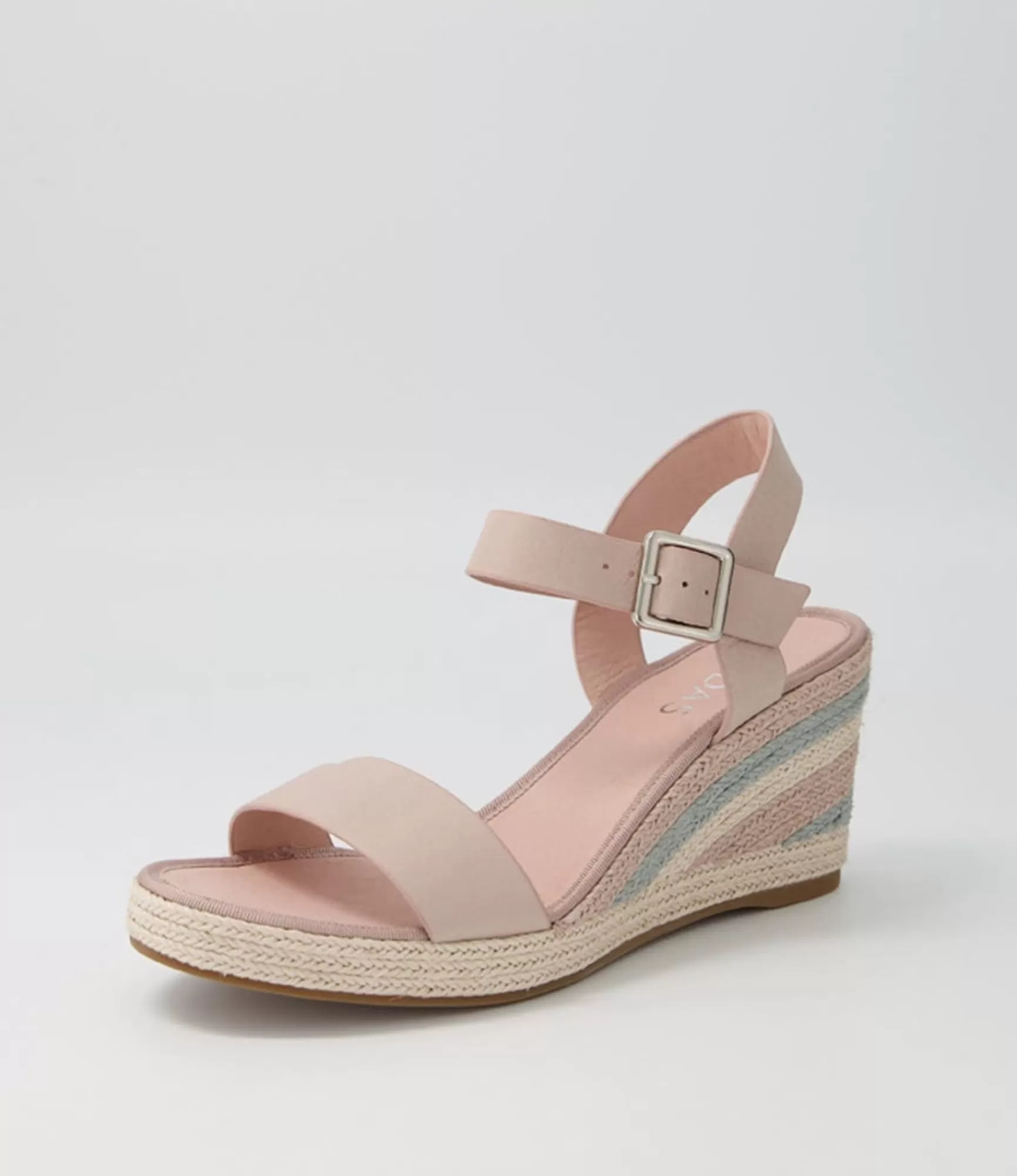 Clearance Midas Shoes Pako Pale Pink Multi Leather Espadrilles