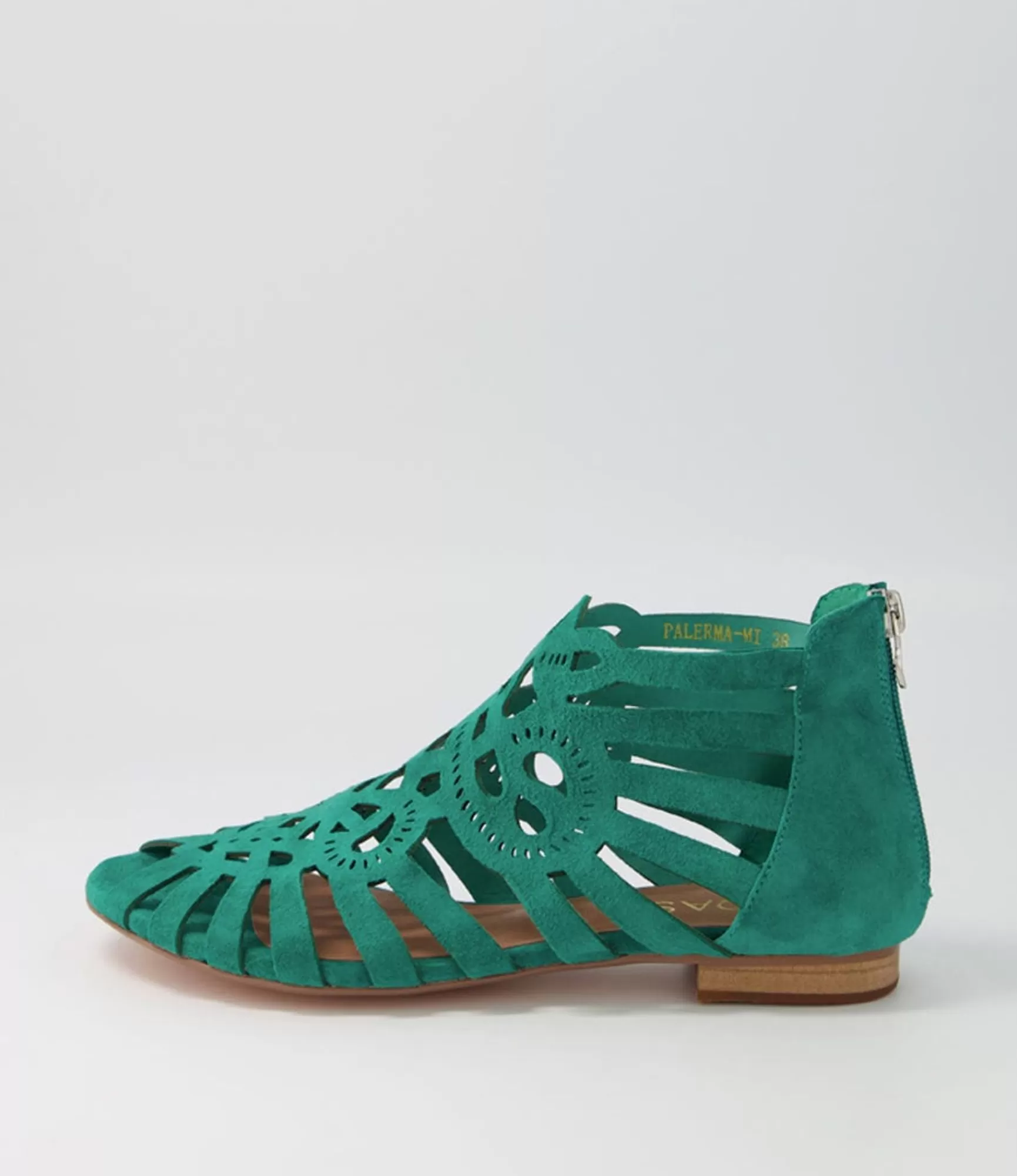 New Midas Shoes Palerma Emerald Suede Sandals