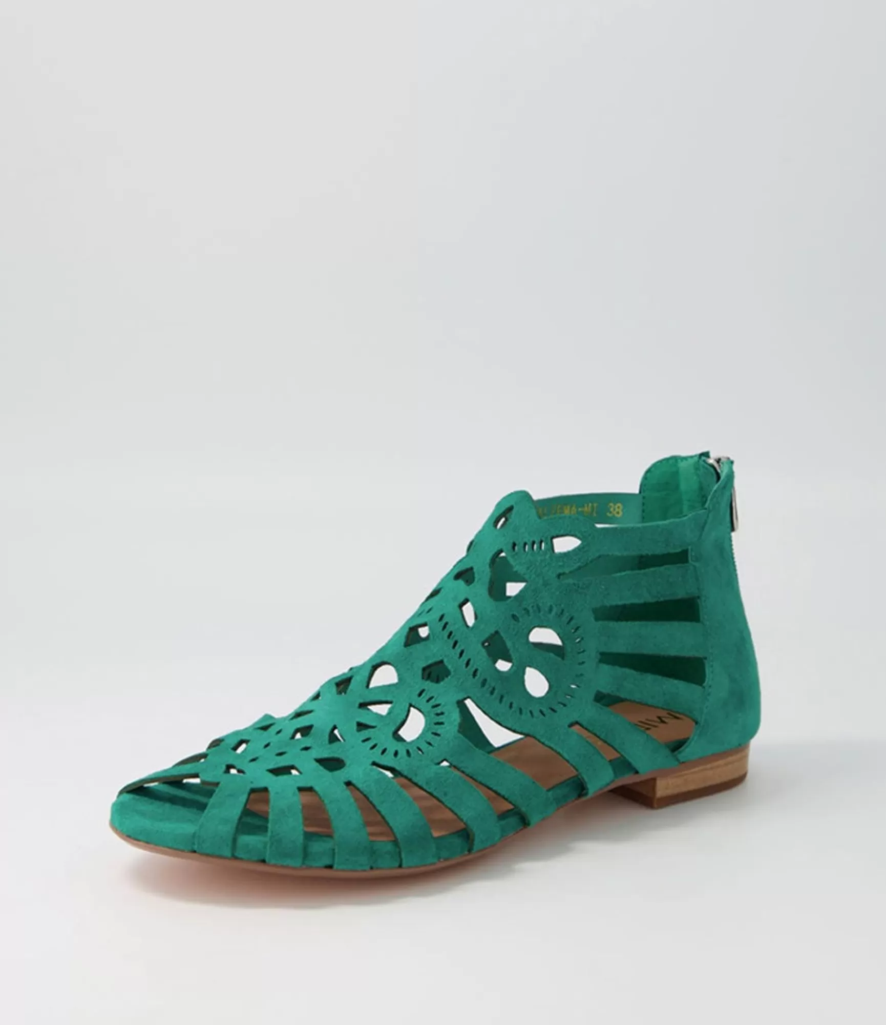 New Midas Shoes Palerma Emerald Suede Sandals