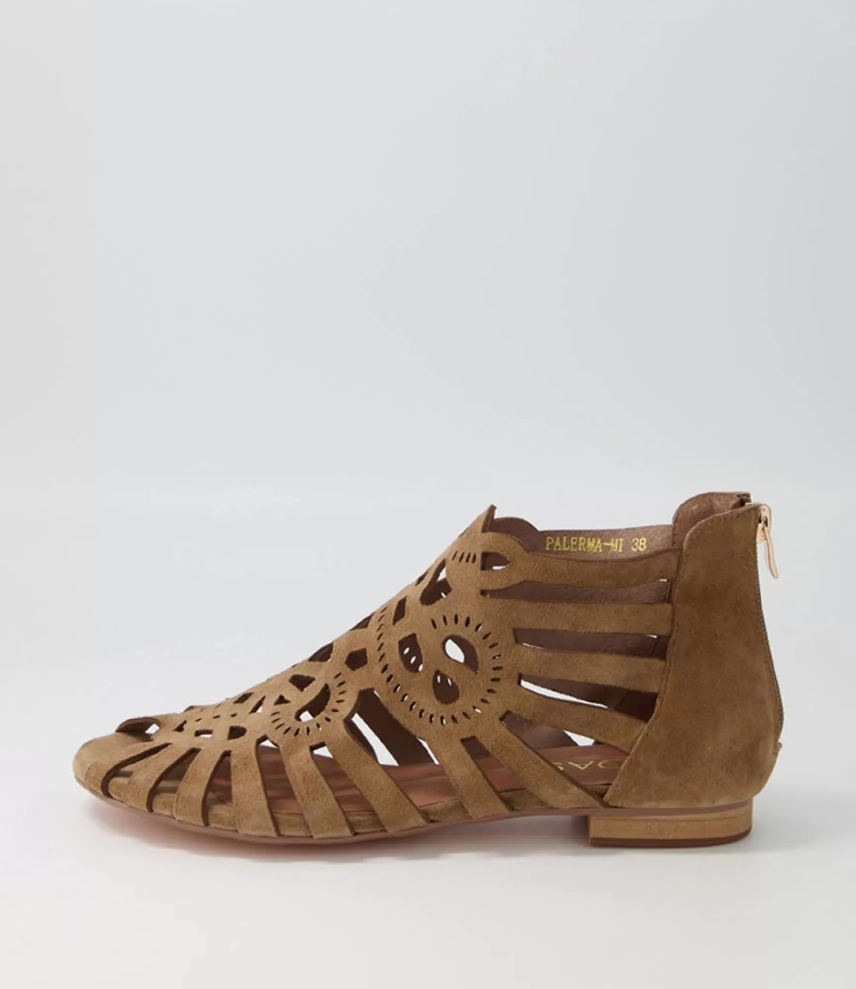Discount Midas Shoes Palerma Light Choc Suede Sandals