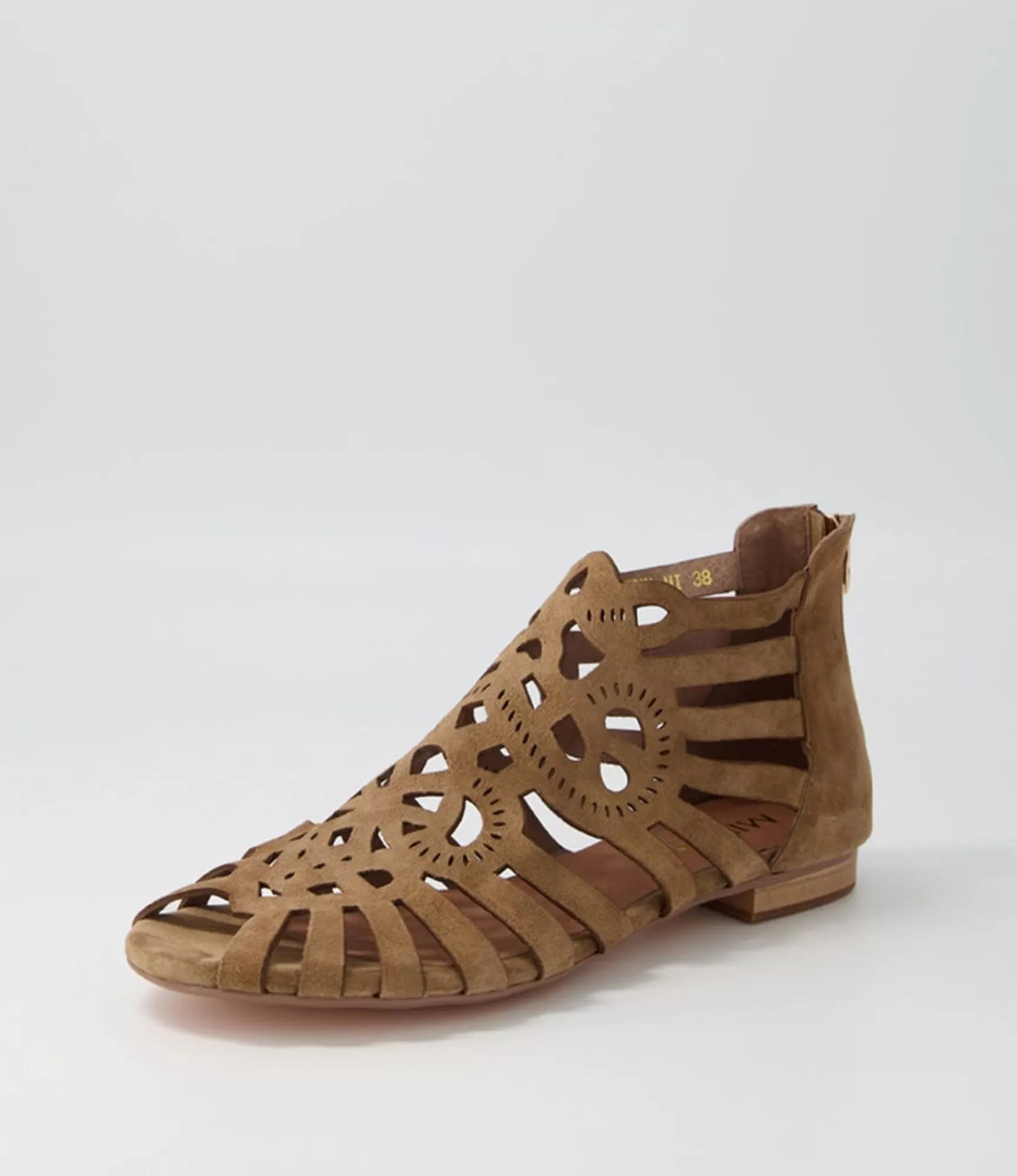 Discount Midas Shoes Palerma Light Choc Suede Sandals