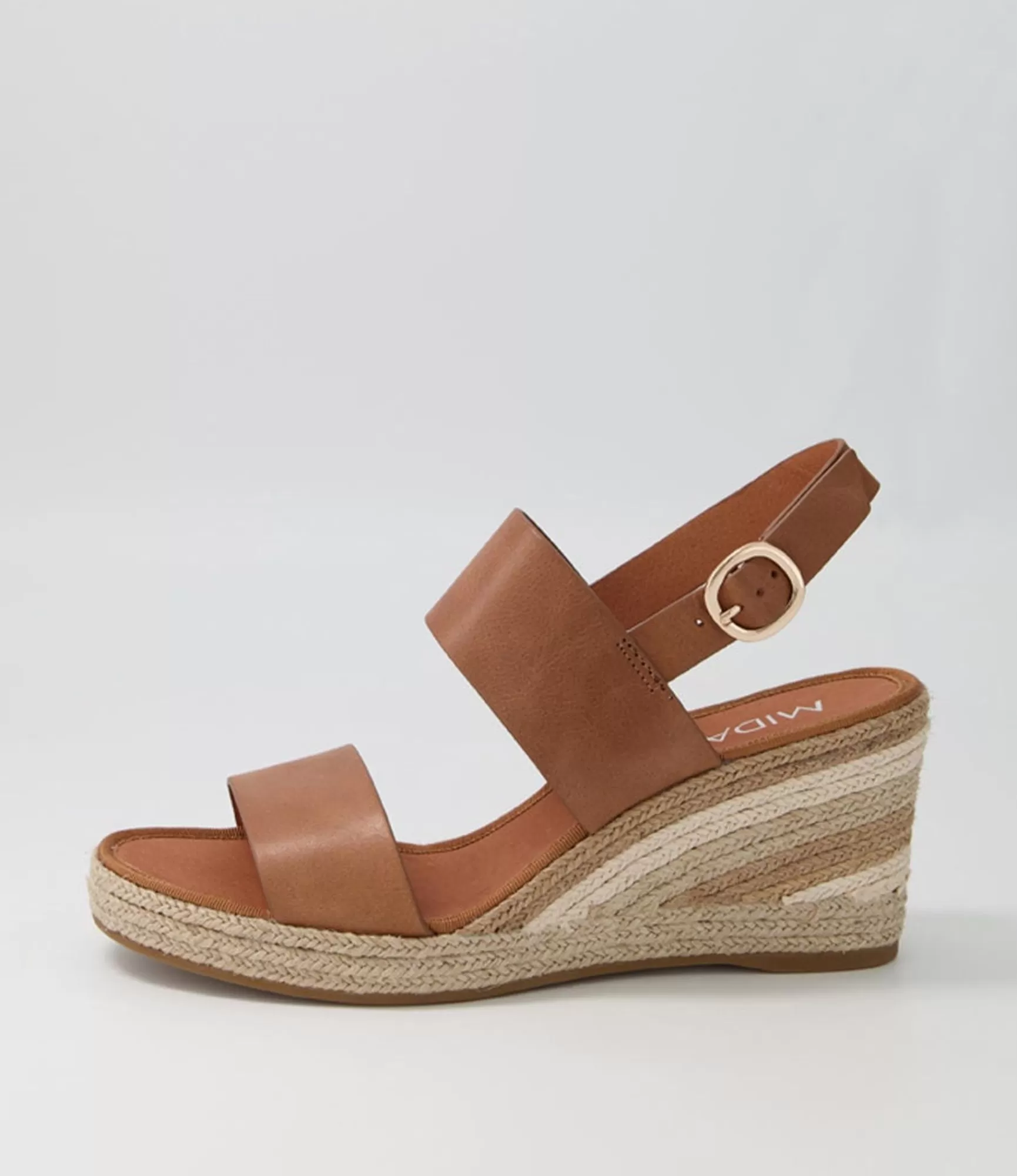 Clearance Midas Shoes Pamma Tan Natural Multi Leather Espadrilles