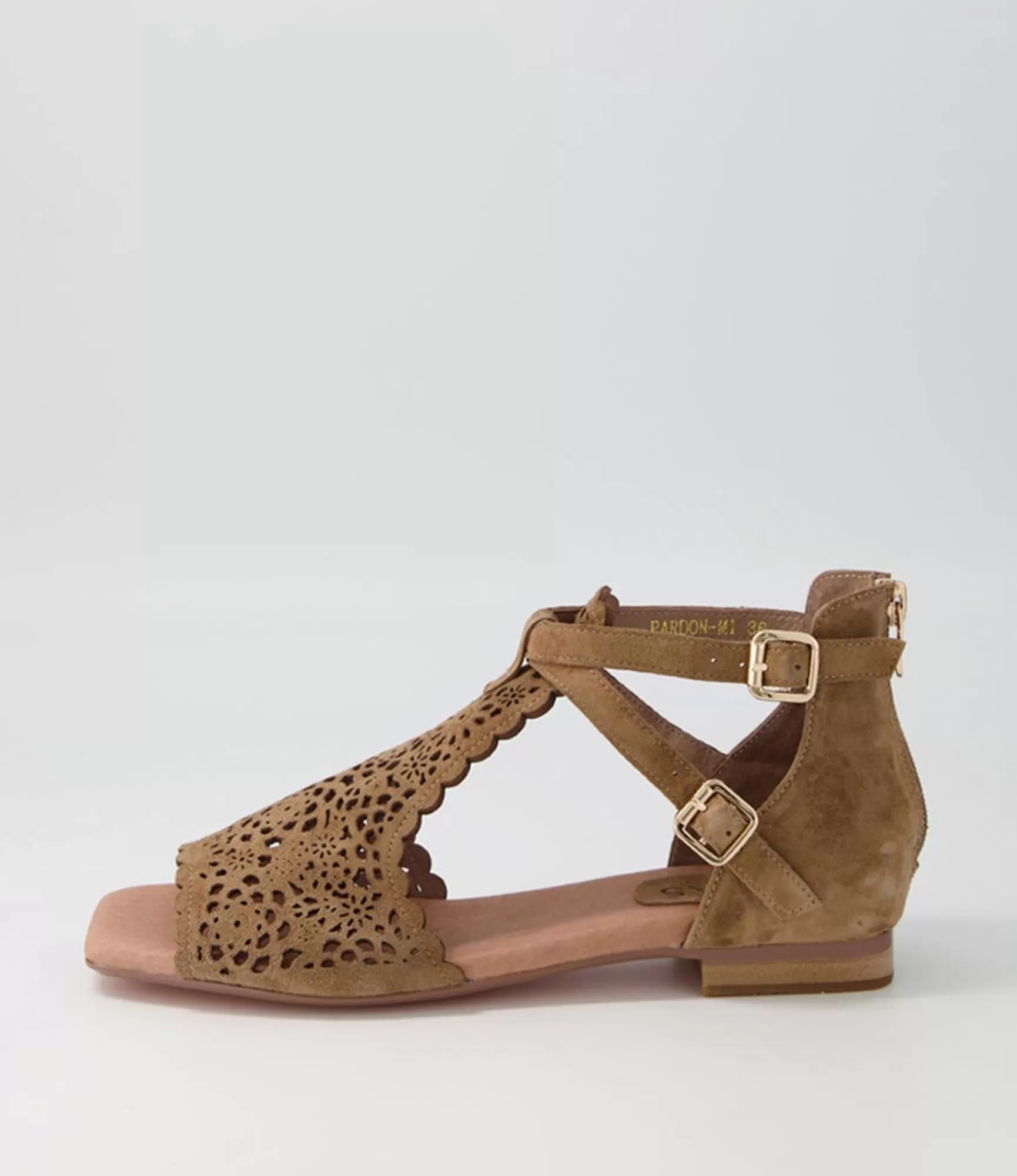 Store Midas Shoes Pardon Light Choc Suede Sandals