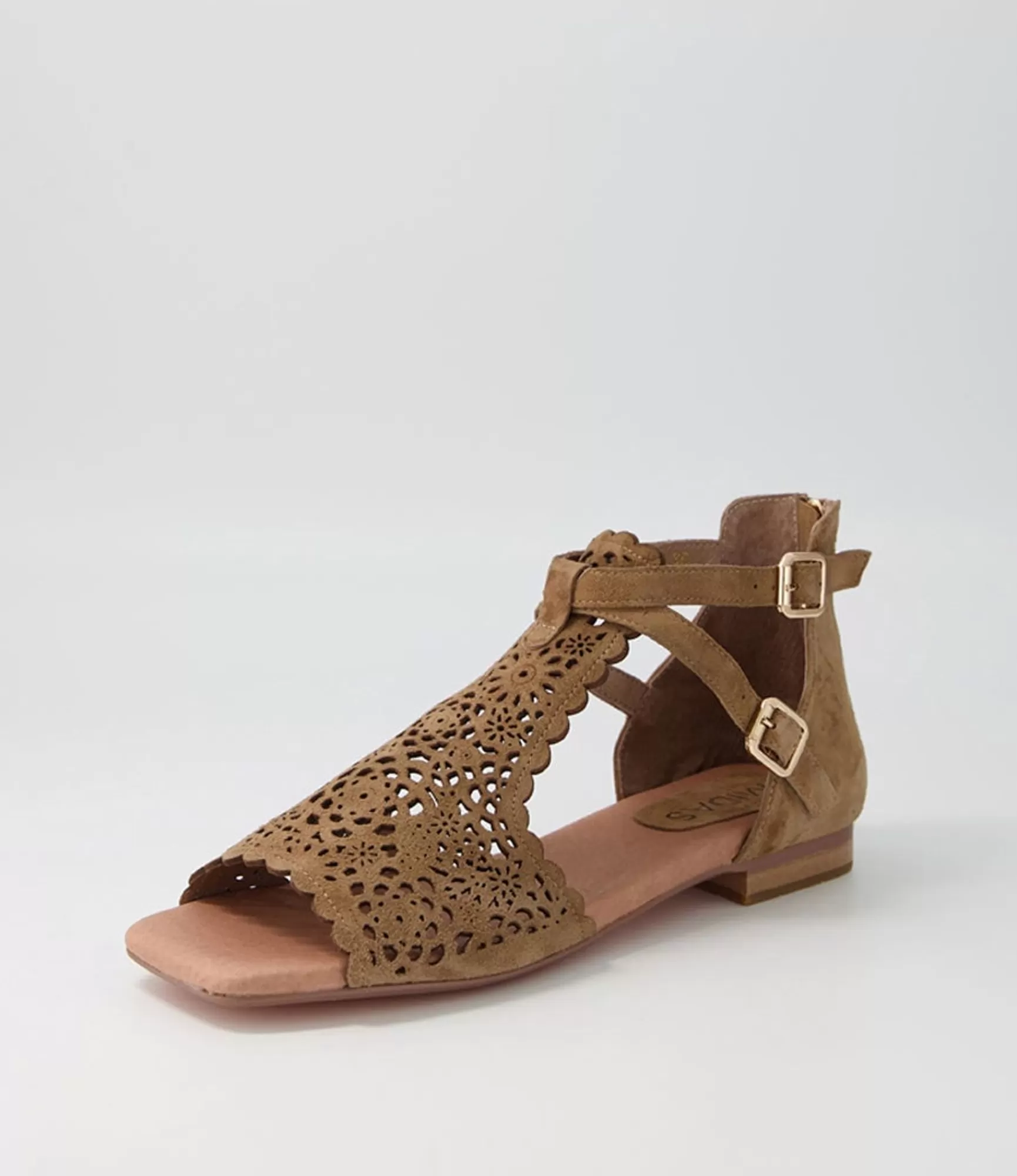Store Midas Shoes Pardon Light Choc Suede Sandals