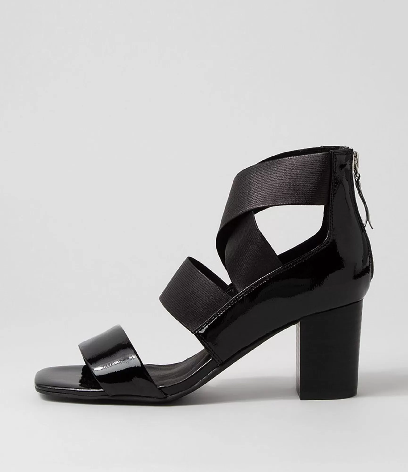 Shop Midas Shoes Partay Black Patent Elastic Sandals