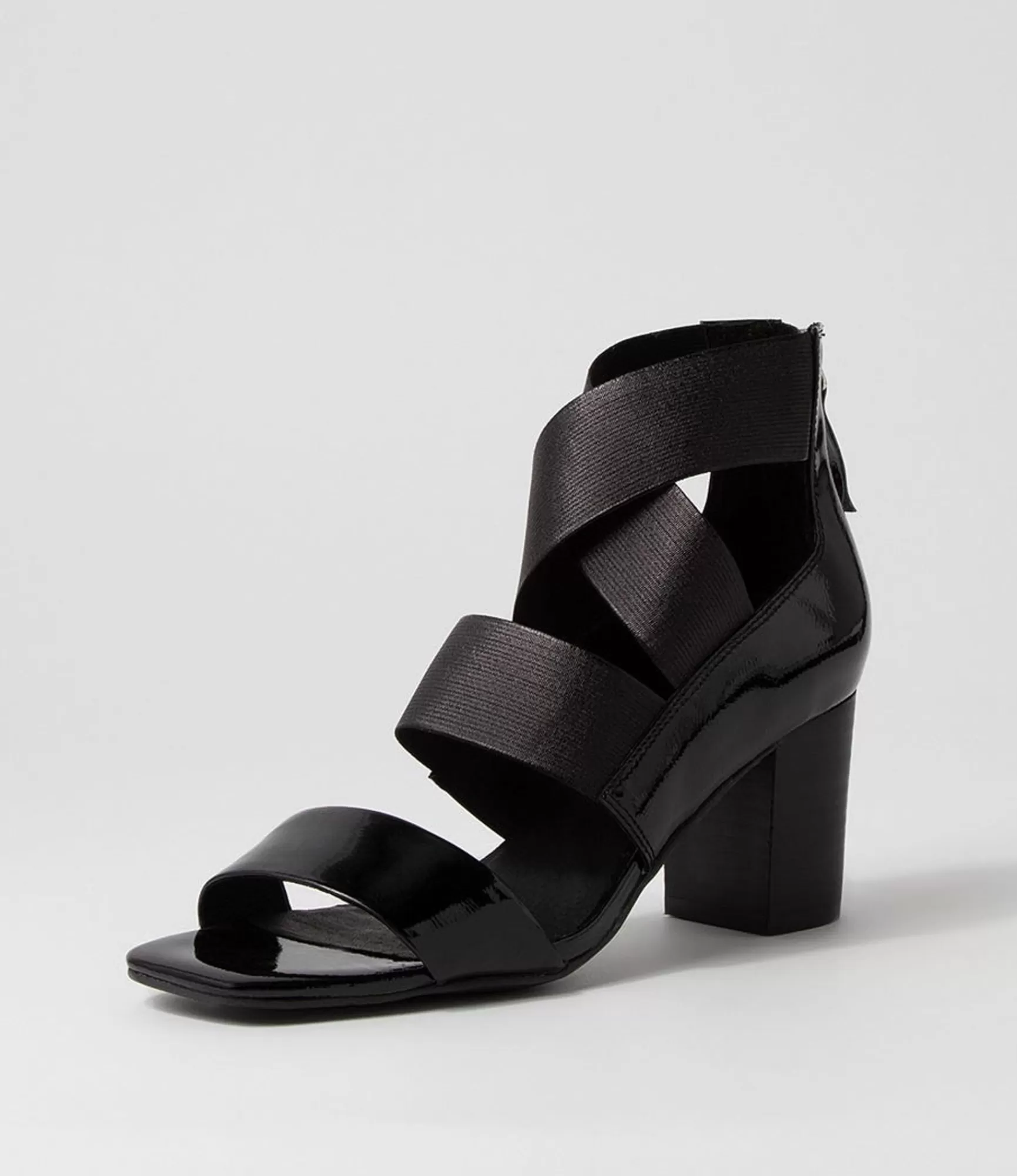 Shop Midas Shoes Partay Black Patent Elastic Sandals