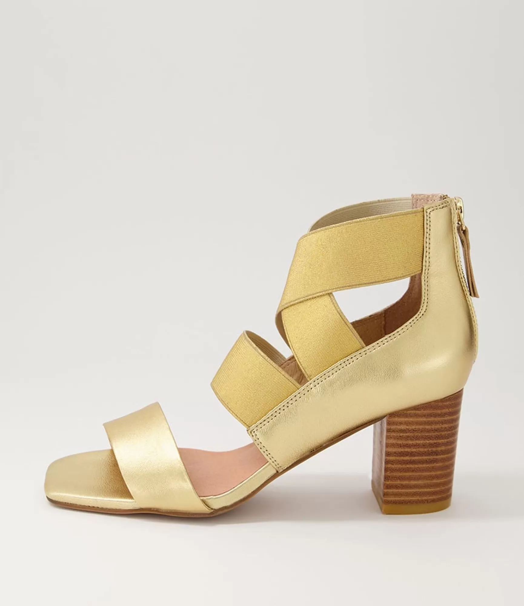 Best Sale Midas Shoes Partay Gold Leather Elastic Sandals