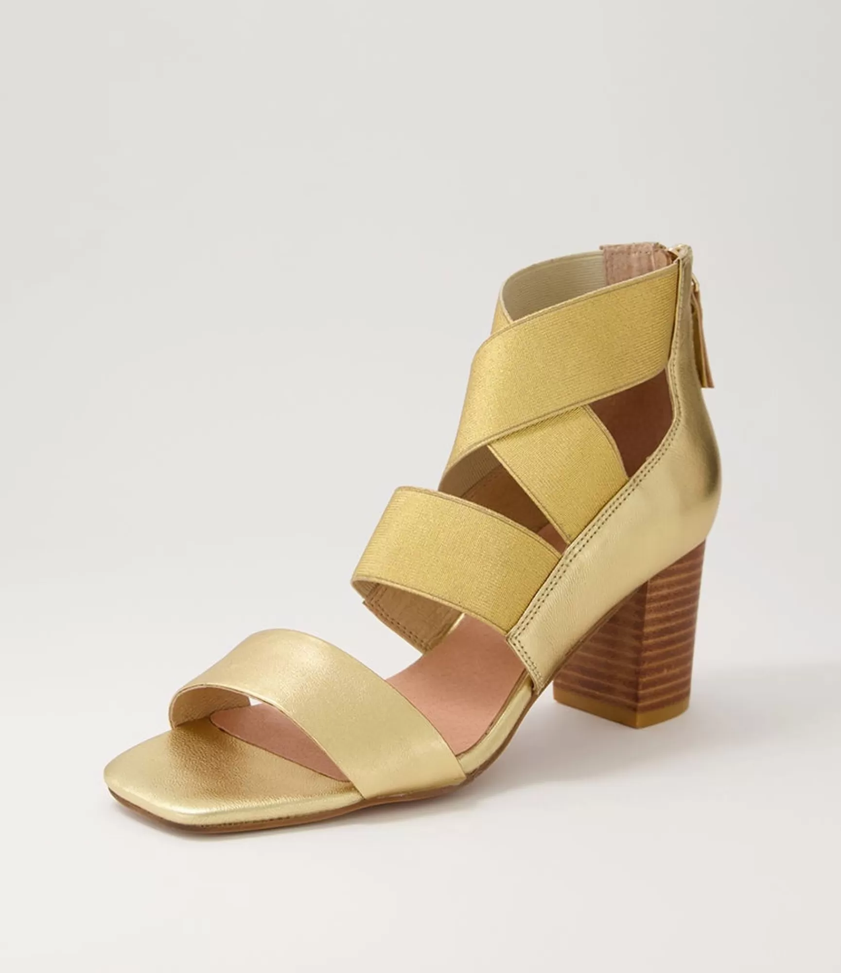Best Sale Midas Shoes Partay Gold Leather Elastic Sandals