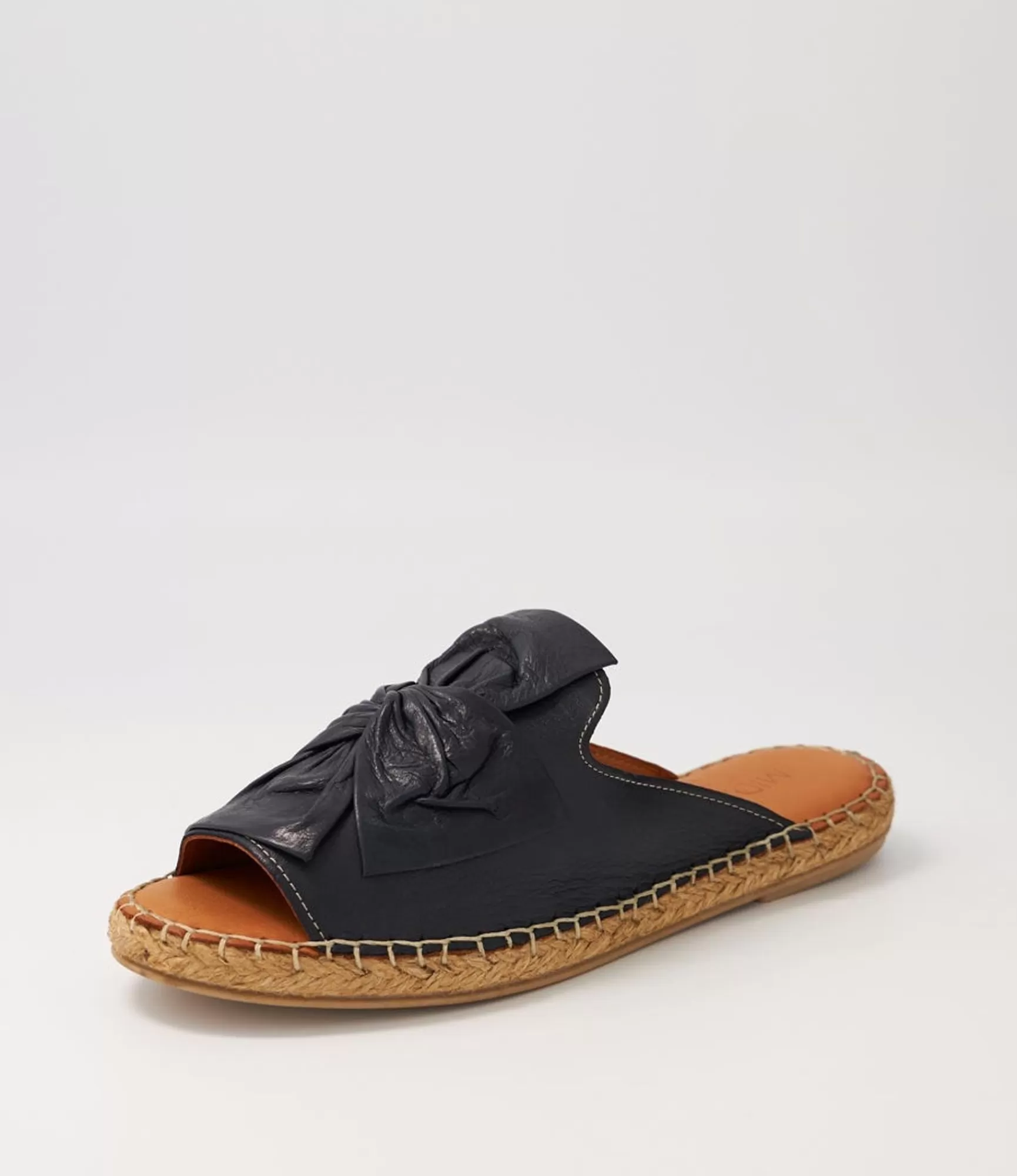 New Midas Shoes Pearli Navy Leather Espadrilles