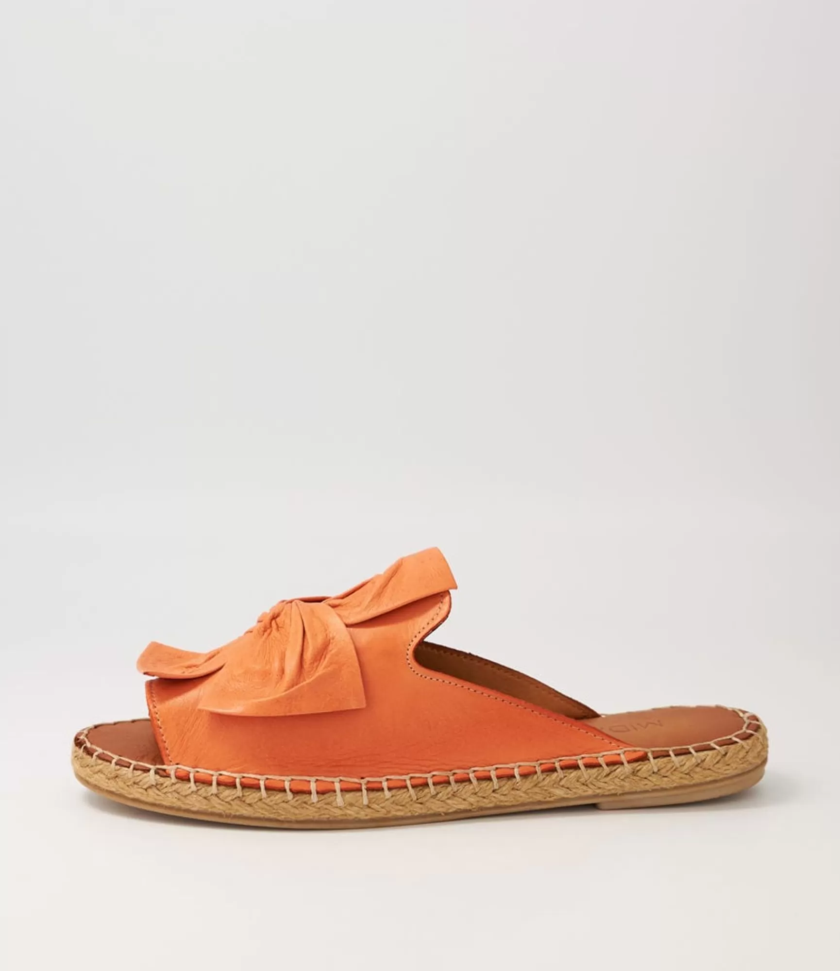 Cheap Midas Shoes Pearli Orange Leather Espadrilles