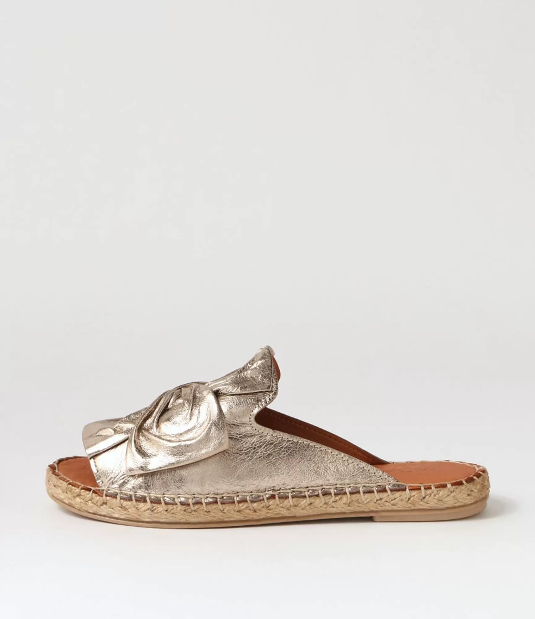 Store Midas Shoes Pearli Pewter Leather Espadrilles