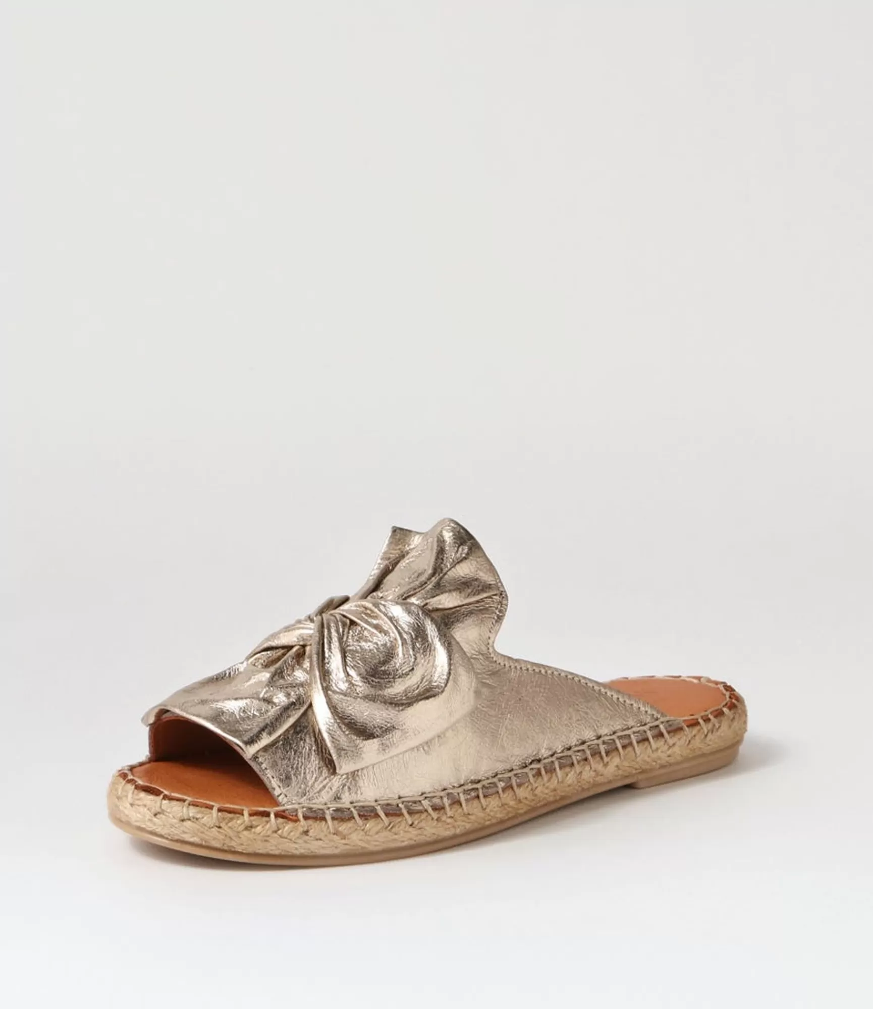 Store Midas Shoes Pearli Pewter Leather Espadrilles