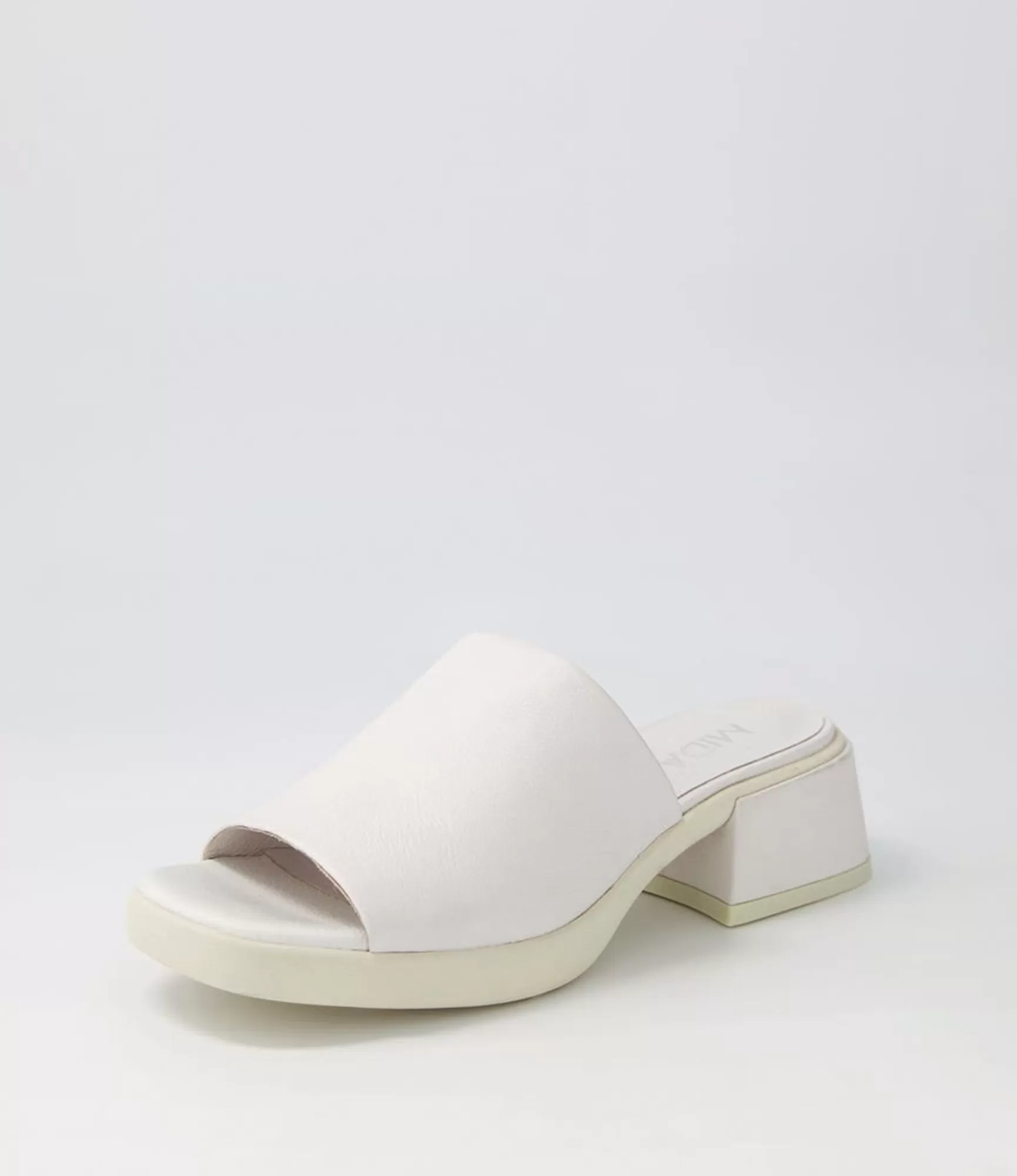 Best Sale Midas Shoes Perner White Leather Slides