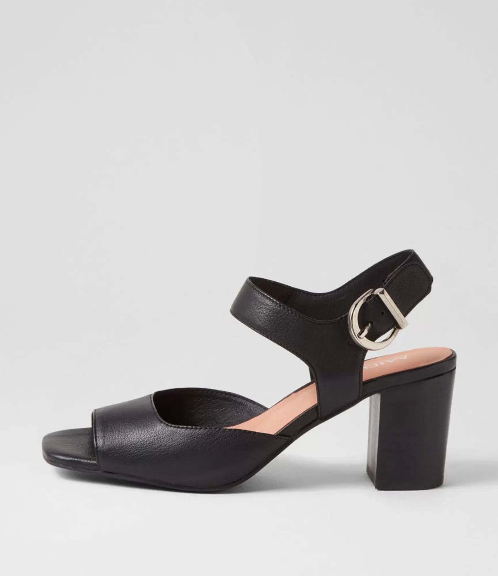New Midas Shoes Pipa Black Leather Sandals