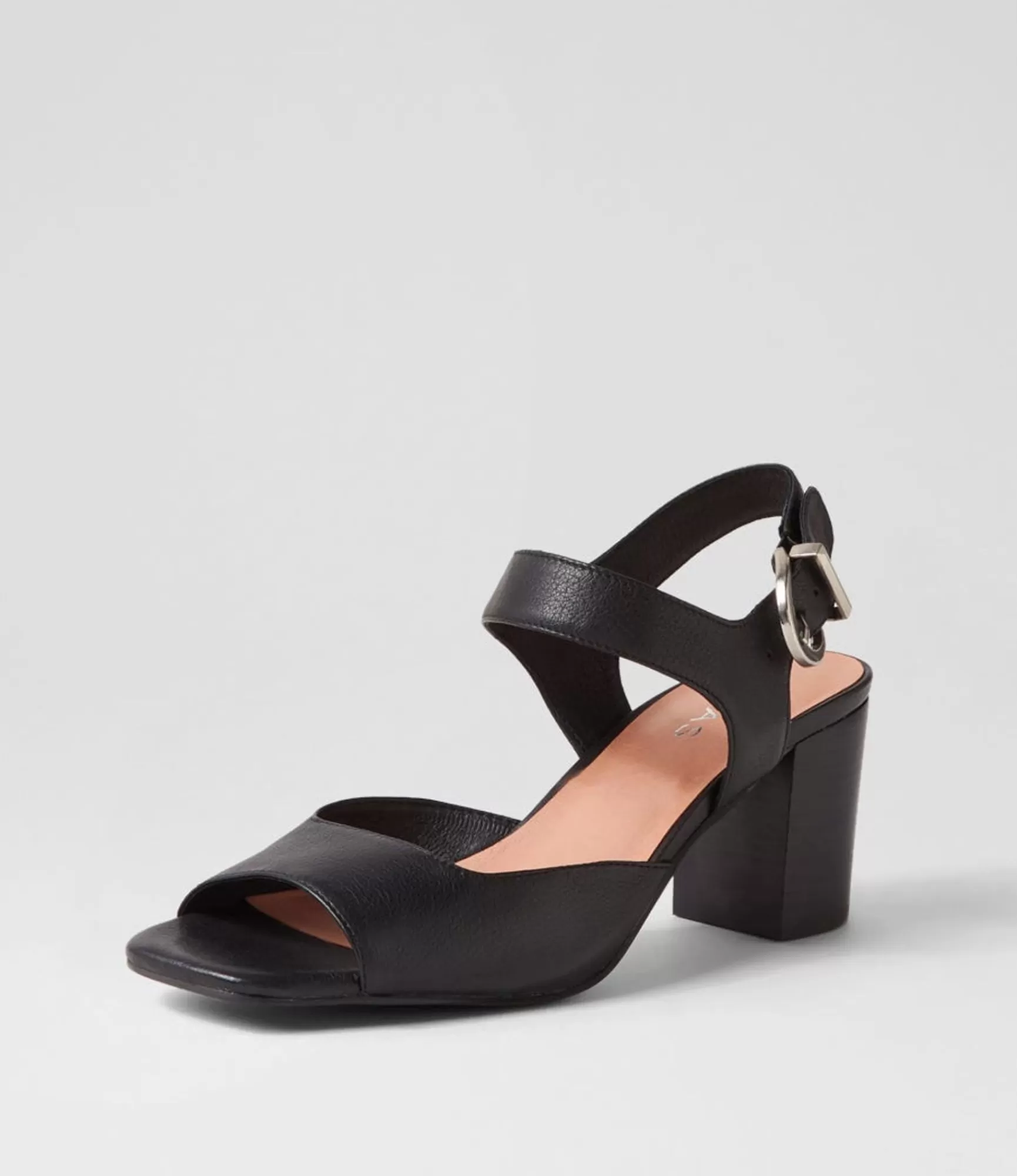 New Midas Shoes Pipa Black Leather Sandals