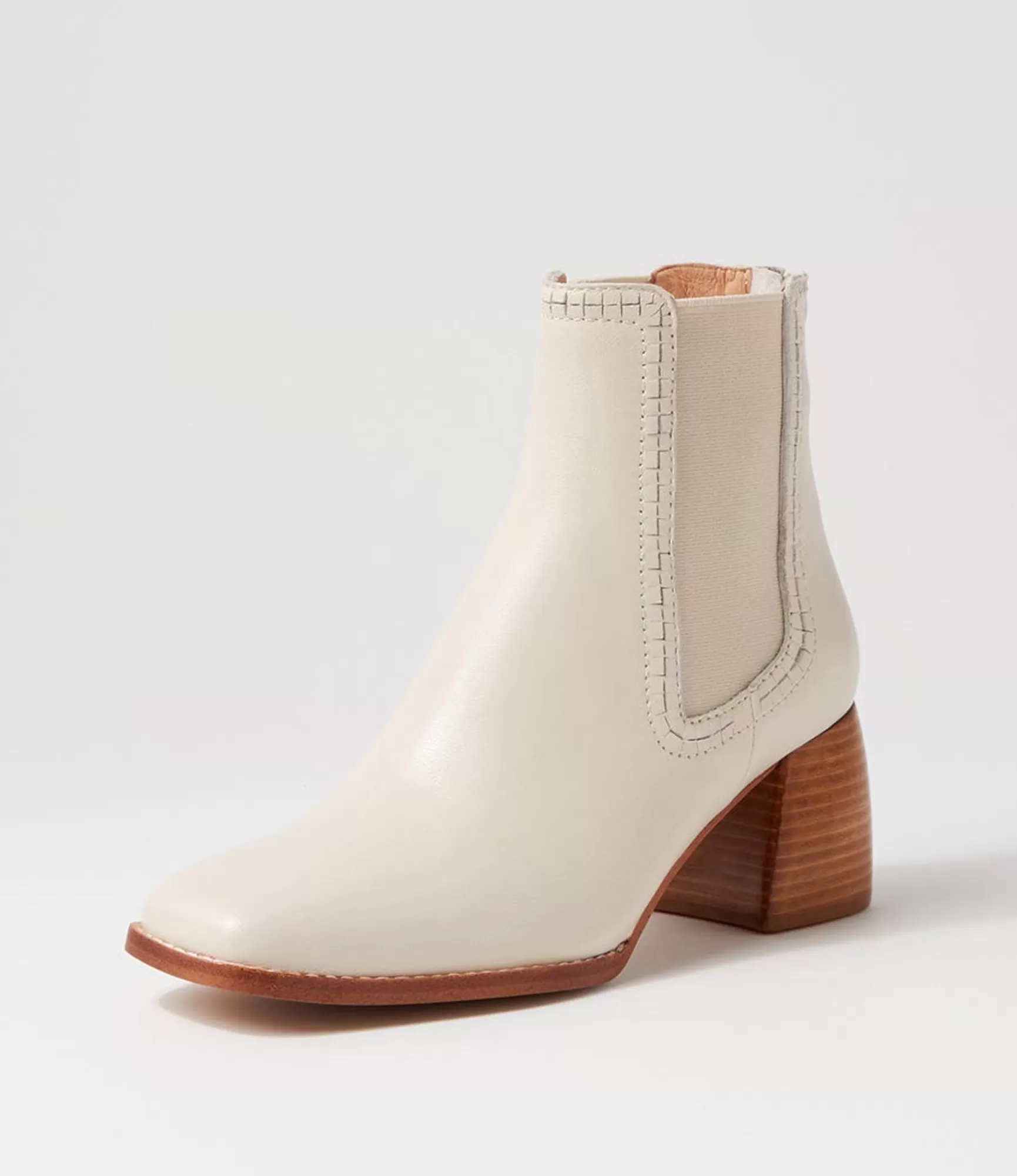 Cheap Midas Shoes Playmo Cream Natural Heel Leather Chelsea Boots