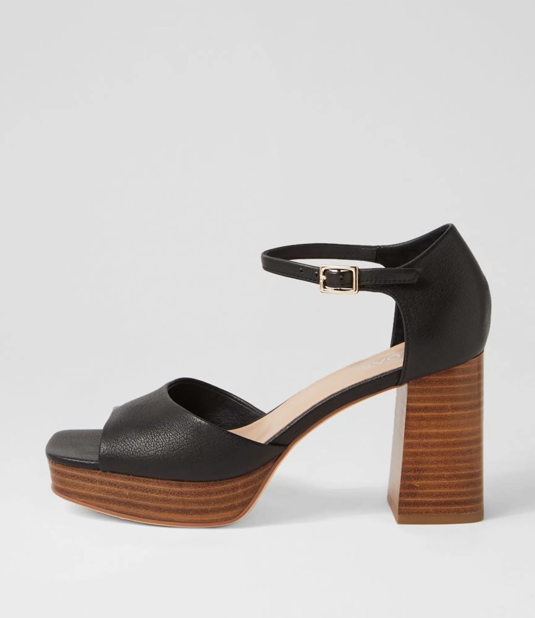 Discount Midas Shoes Portrale Black Natural Leather Sandals