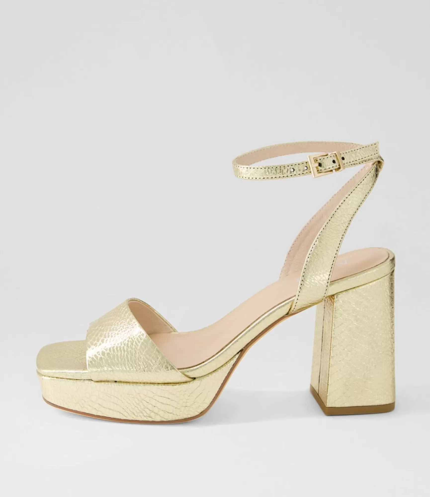 Fashion Midas Shoes Pracee Gold Snake Sandals