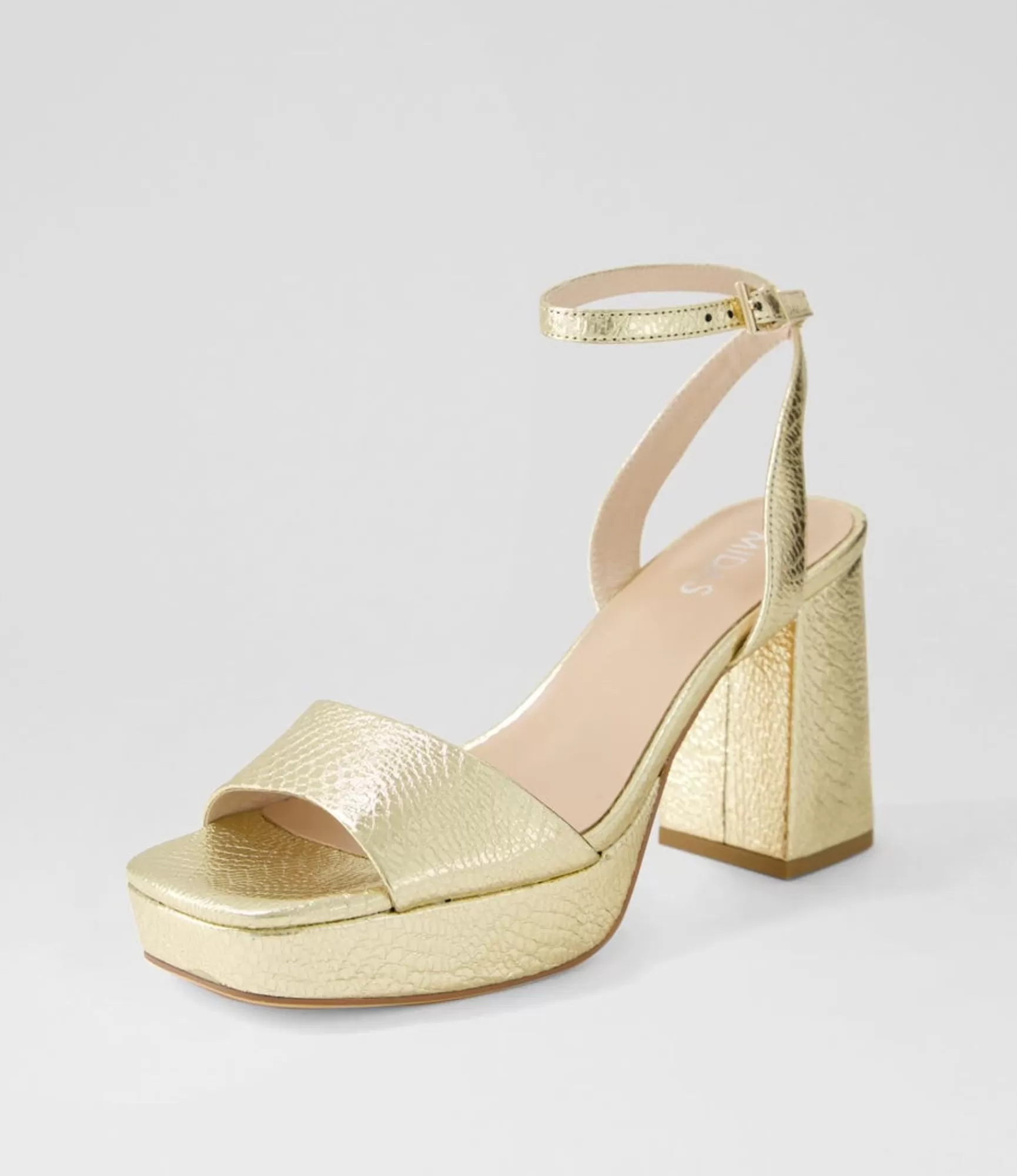 Fashion Midas Shoes Pracee Gold Snake Sandals