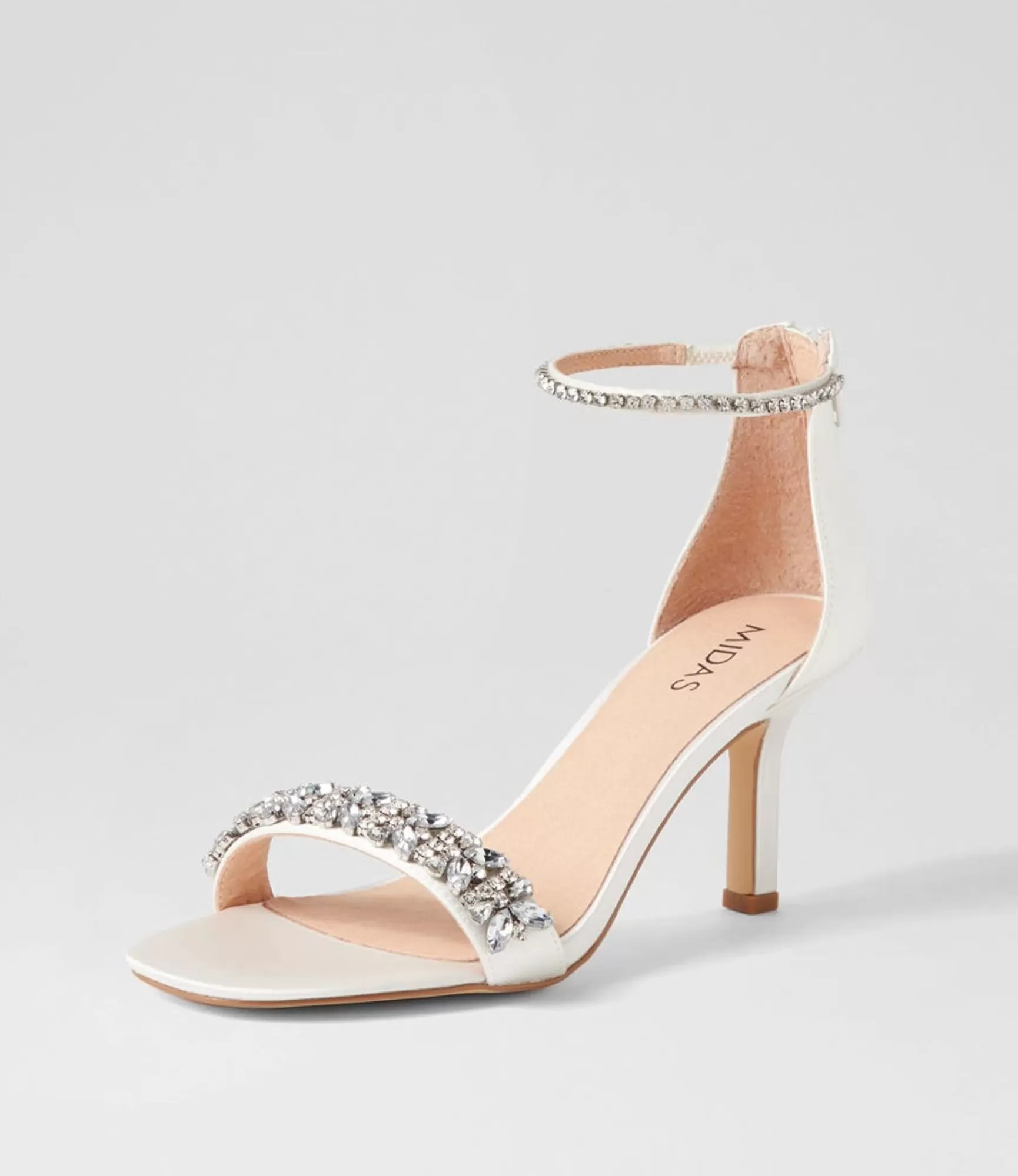 Flash Sale Midas Shoes Preazi White Satin Sandals