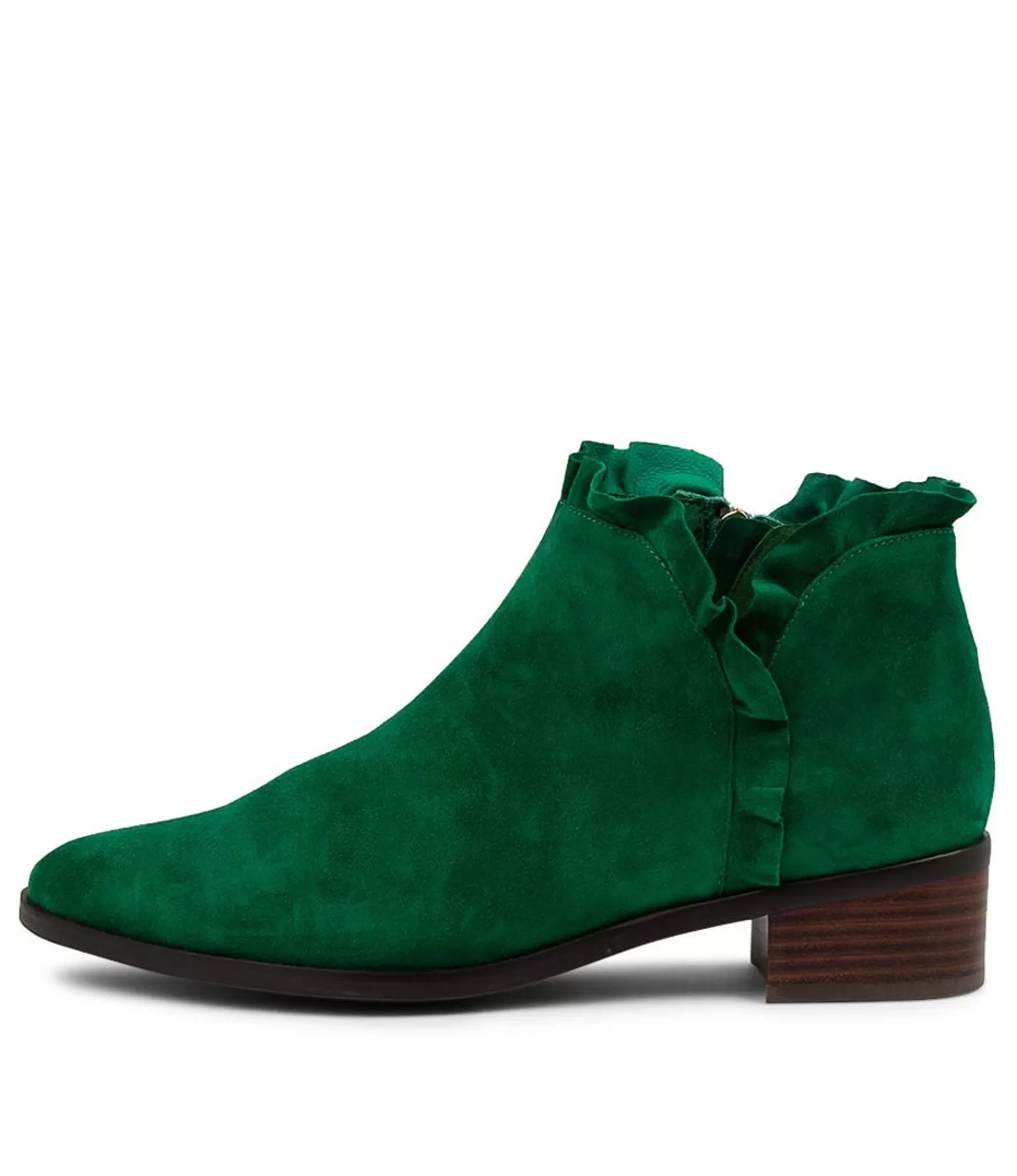 Cheap Midas Shoes Pretti Dark Emerald Suede Ankle Boots