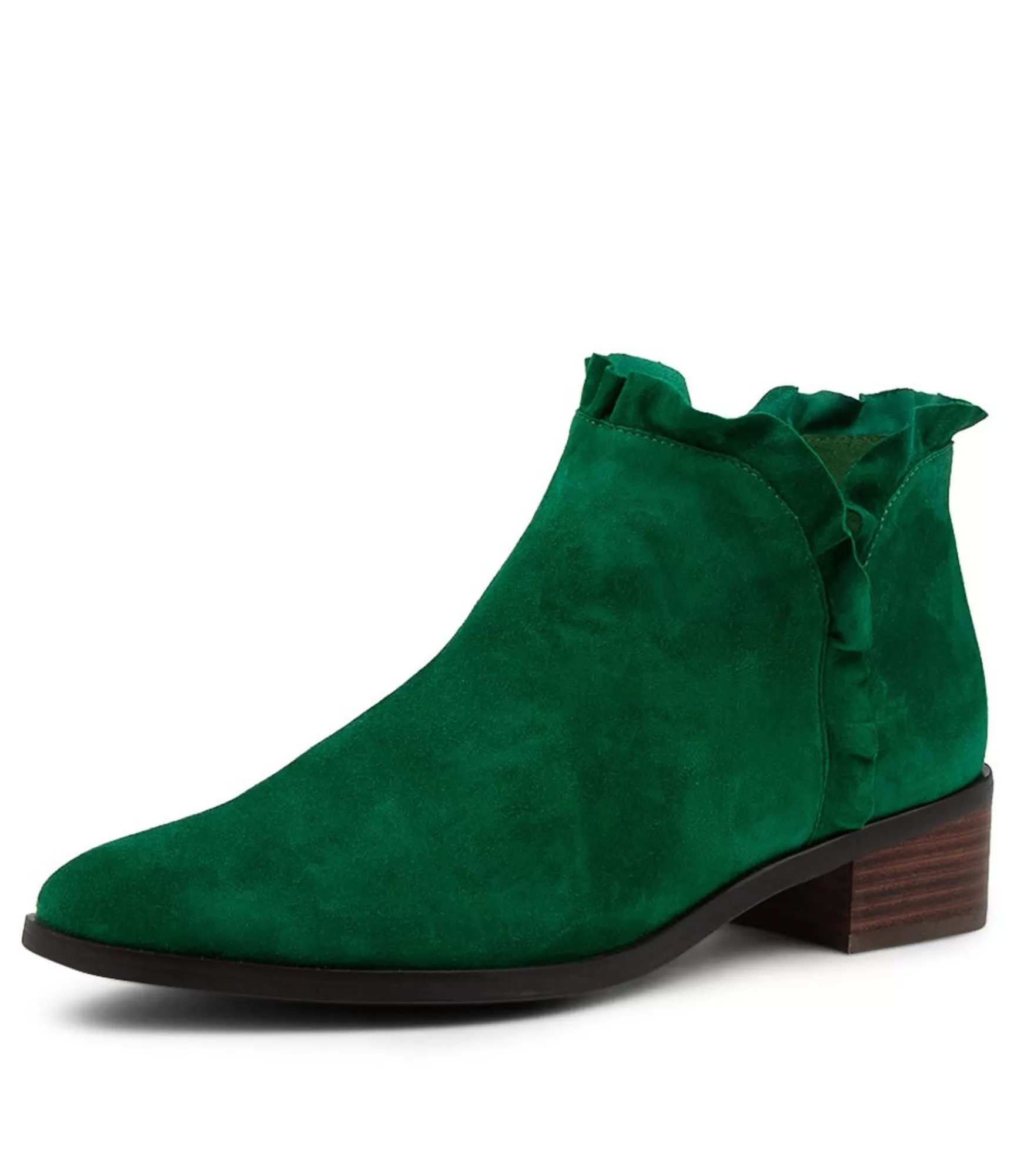 Cheap Midas Shoes Pretti Dark Emerald Suede Ankle Boots