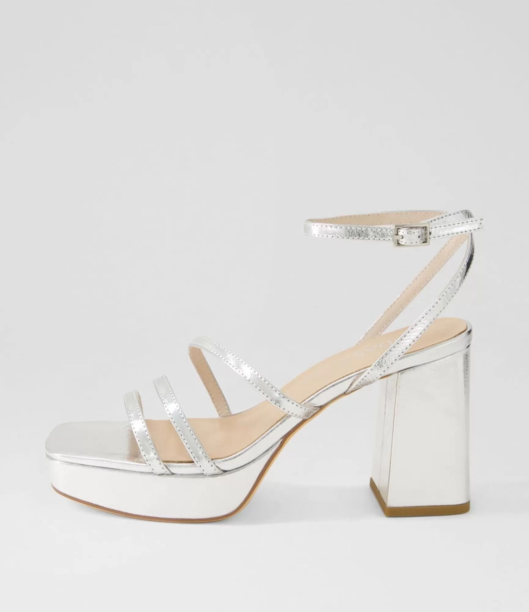 Cheap Midas Shoes Prettiest Silver Foil Leather Sandals