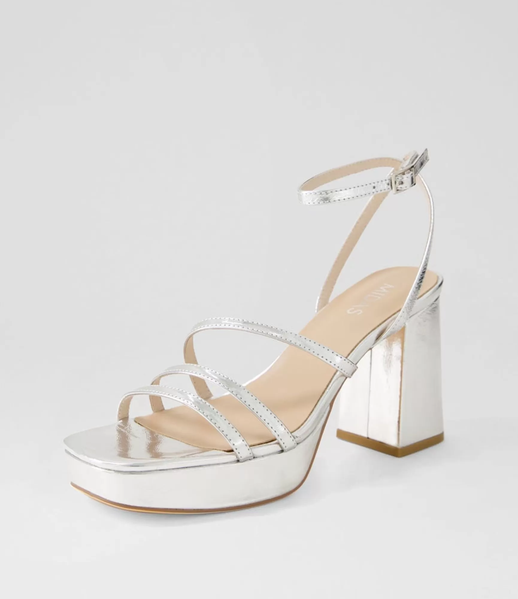 Cheap Midas Shoes Prettiest Silver Foil Leather Sandals