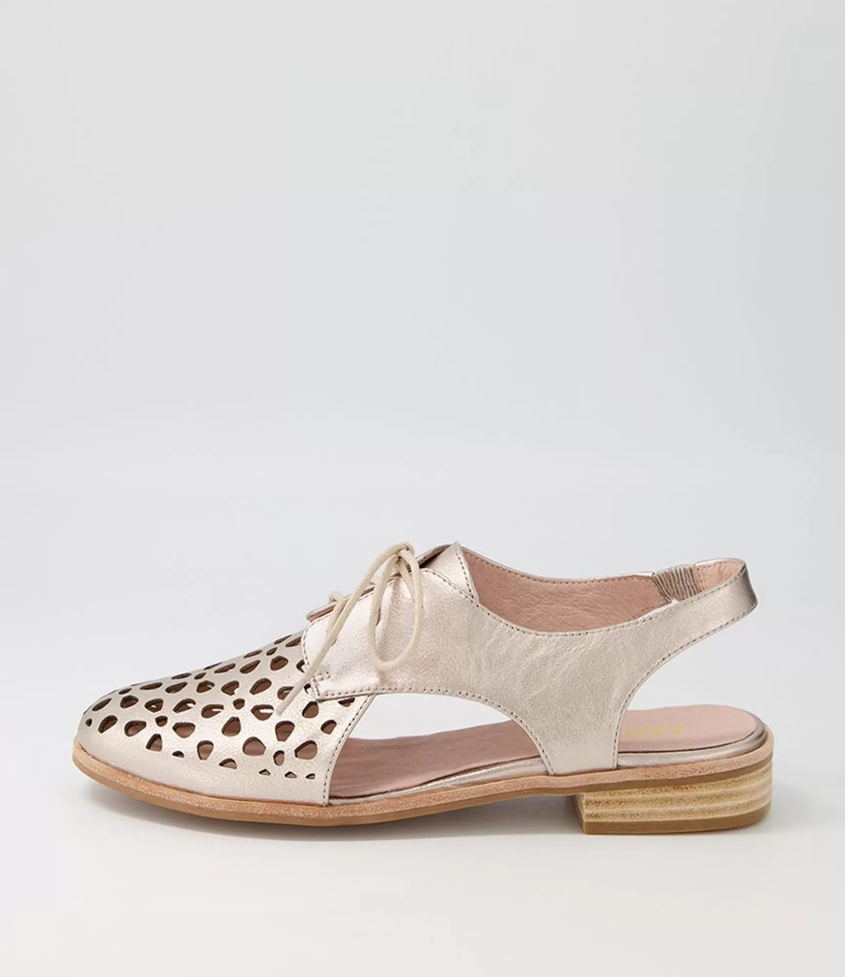 Shop Midas Shoes Quietly Platinum Leather Flat Shoes