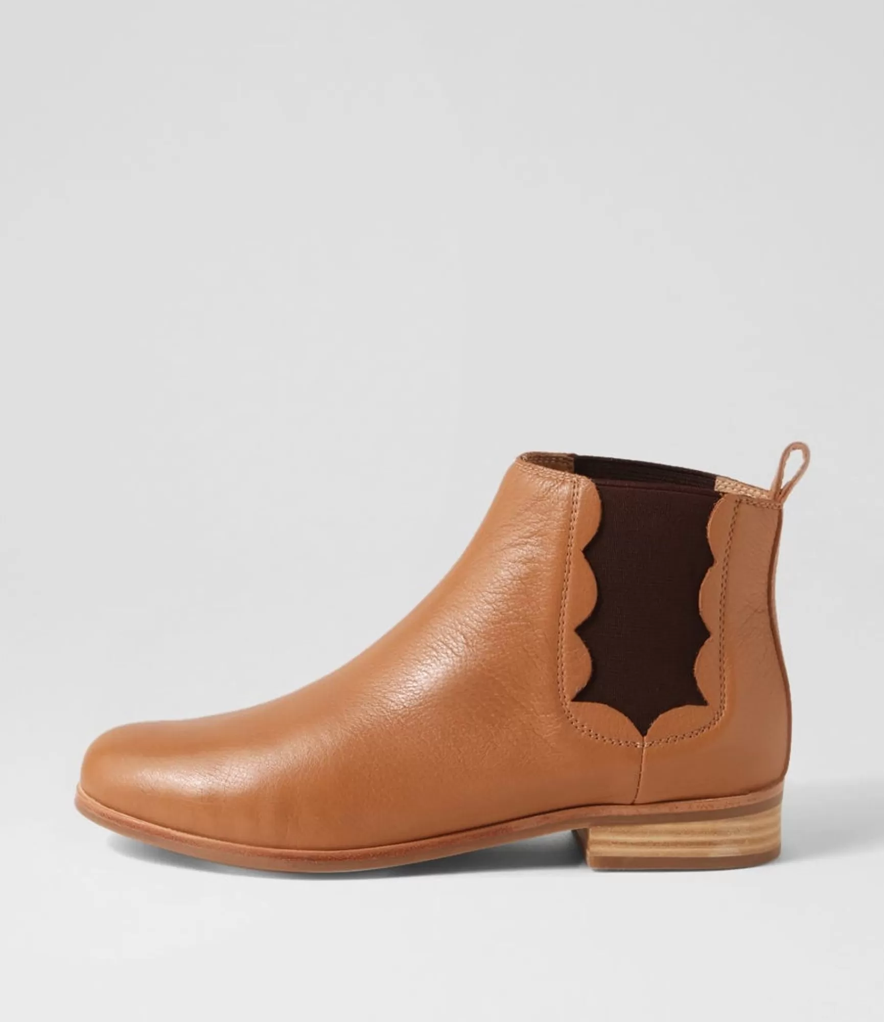 Clearance Midas Shoes Quirko Dark Tan Leather Chelsea Boots