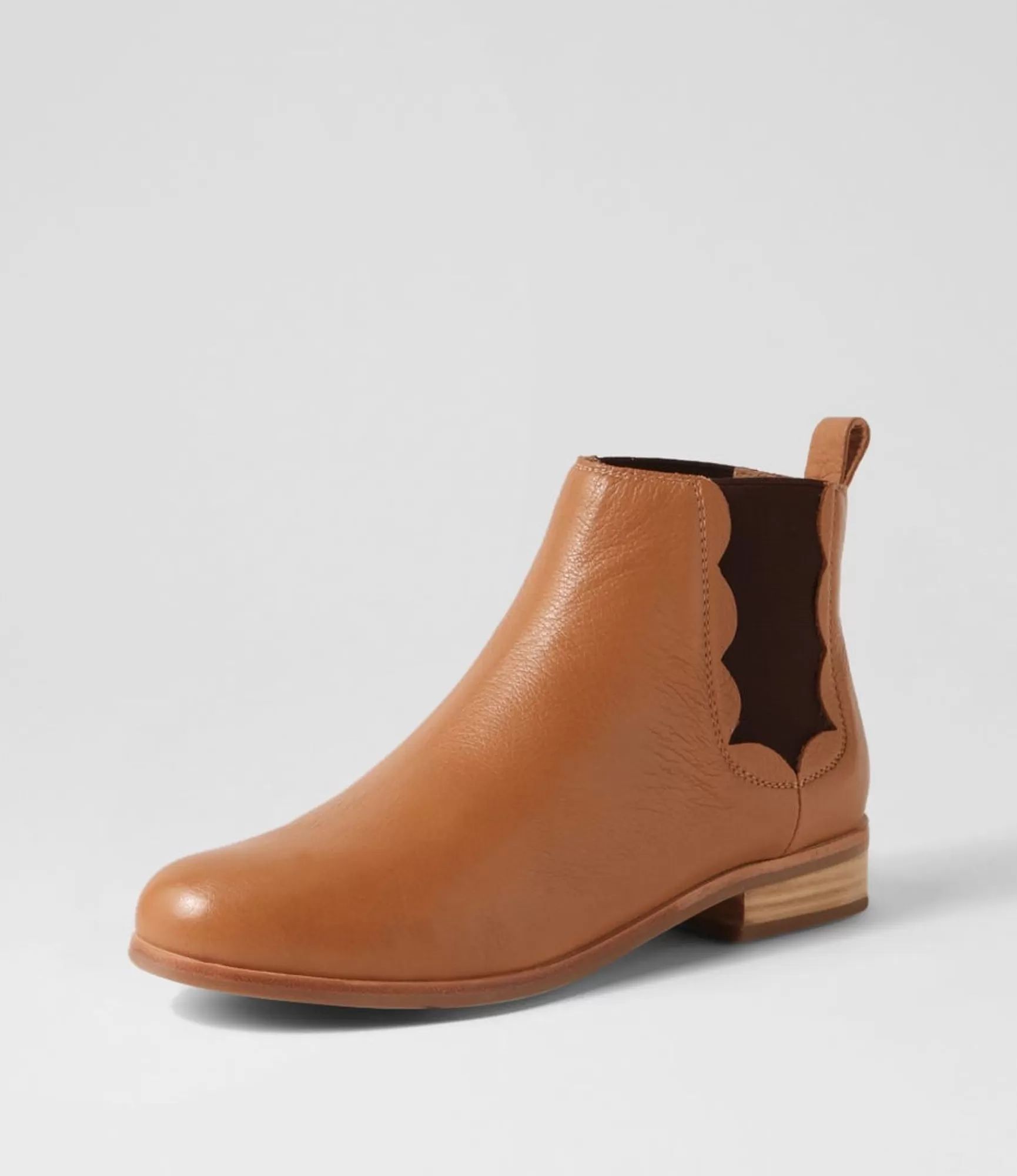 Clearance Midas Shoes Quirko Dark Tan Leather Chelsea Boots