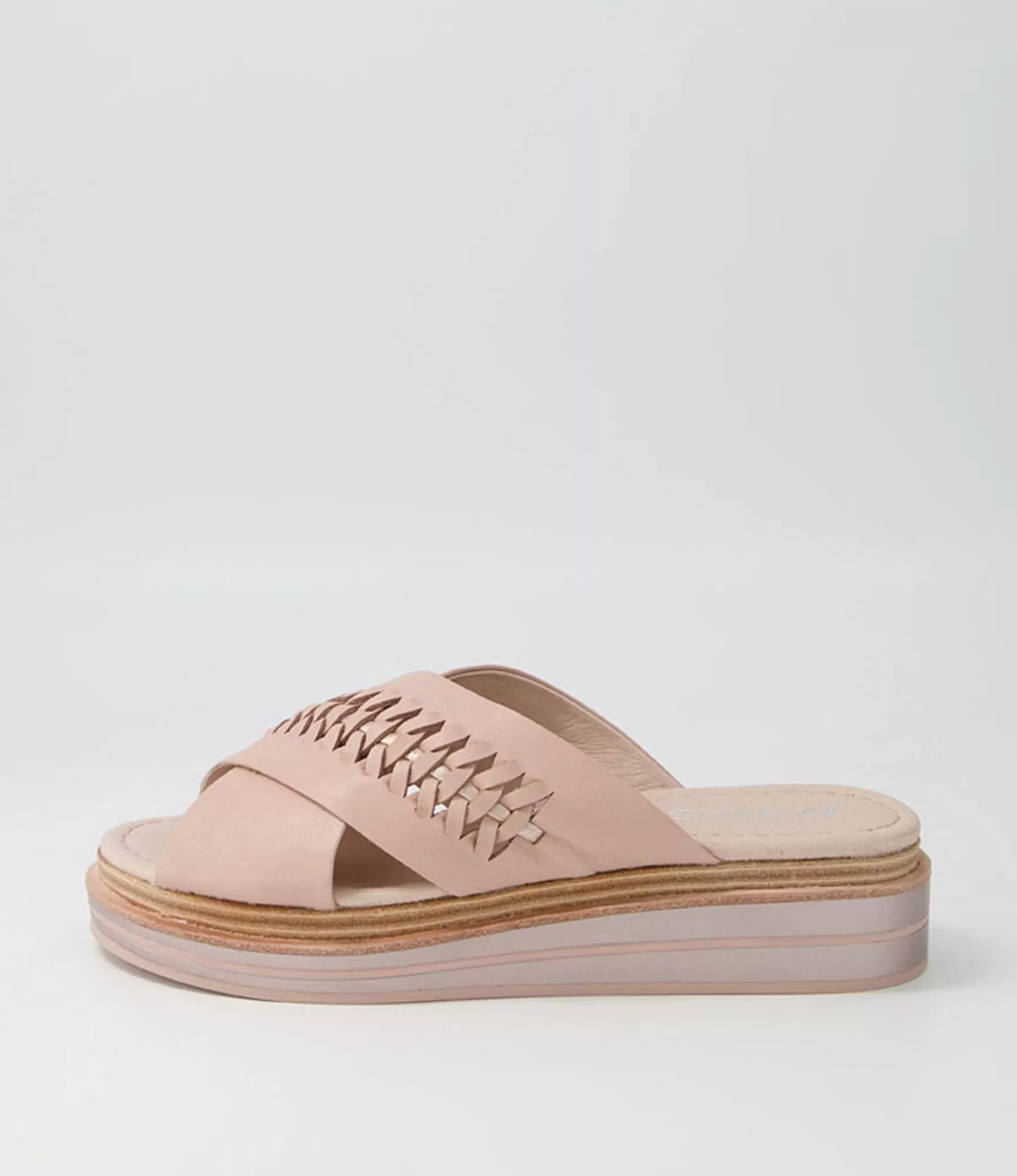 Best Sale Midas Shoes Raelan Cafe Pale Rose Gold Leather Slides