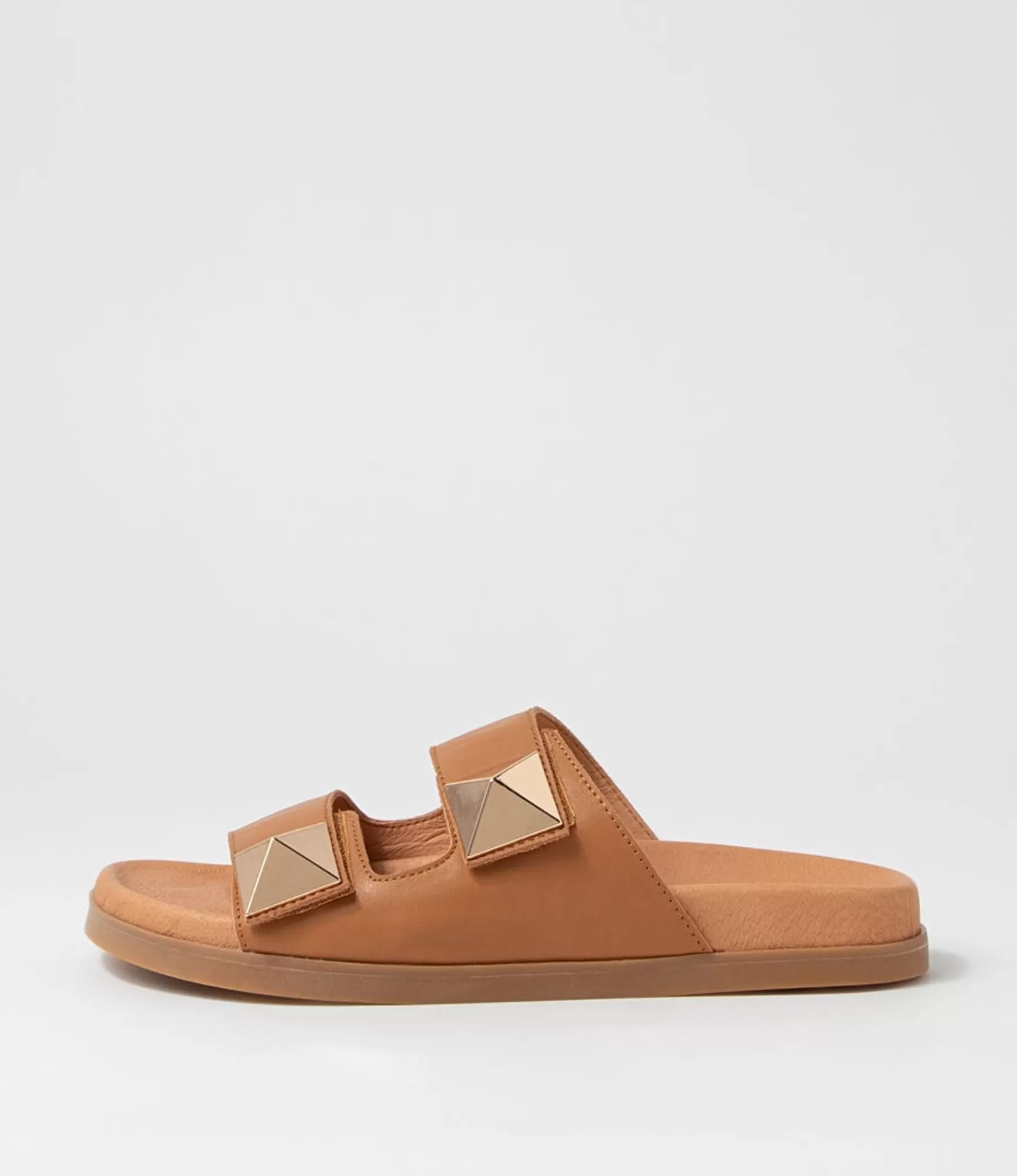 Store Midas Shoes Readings Tan Leather Slides