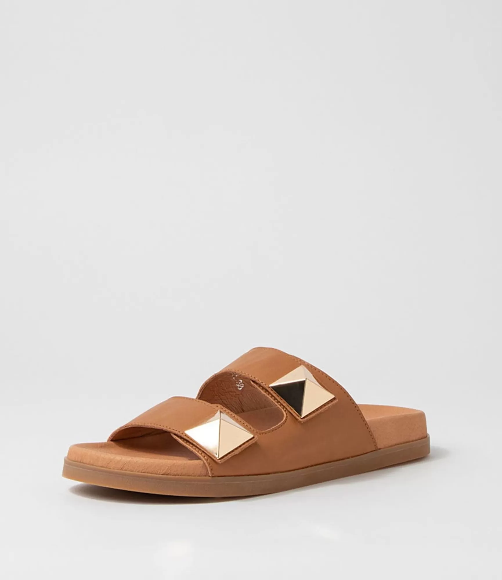 Store Midas Shoes Readings Tan Leather Slides