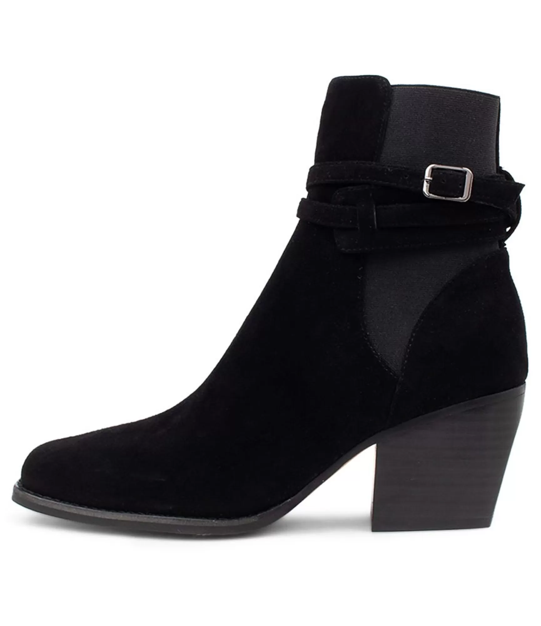 Discount Midas Shoes Reeba Black Suede Ankle Boots Bh
