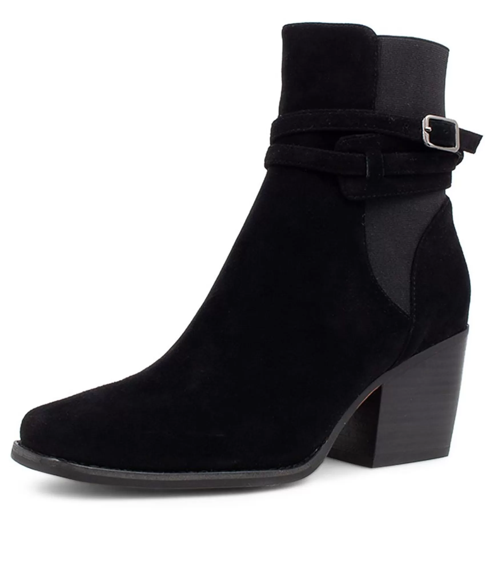 Discount Midas Shoes Reeba Black Suede Ankle Boots Bh