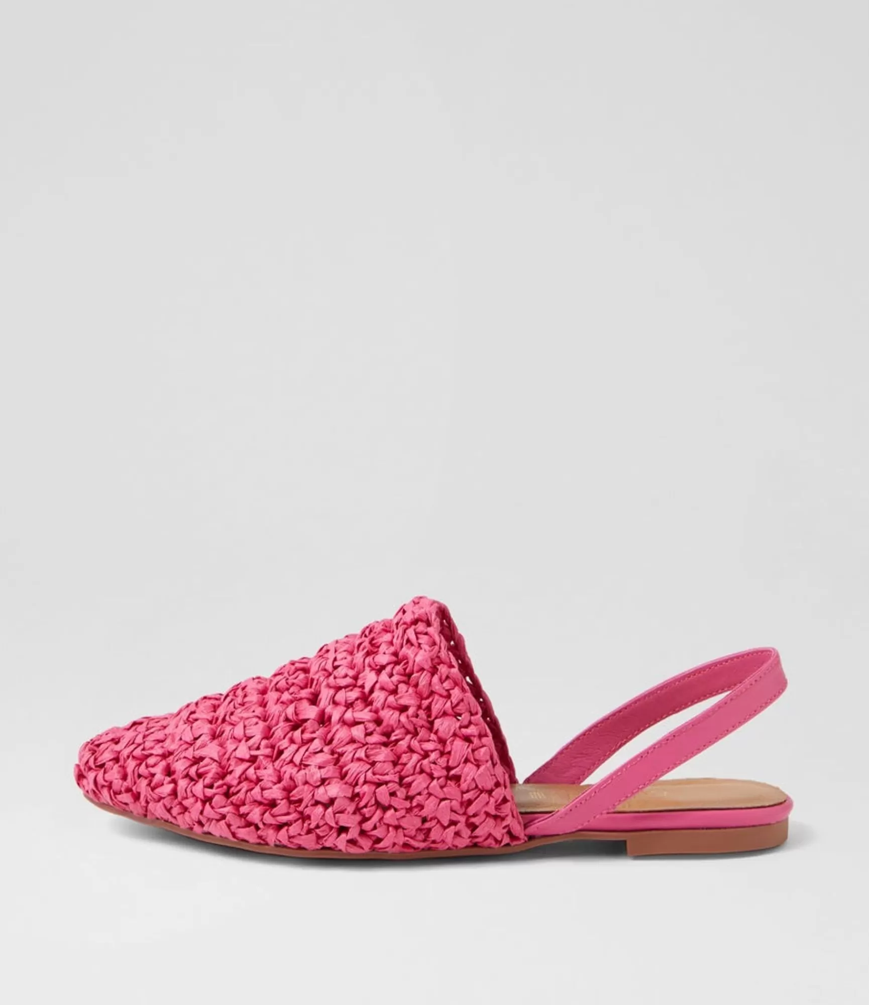 Best Midas Shoes Roye Fuchsia Weave Leather Flat Shoes